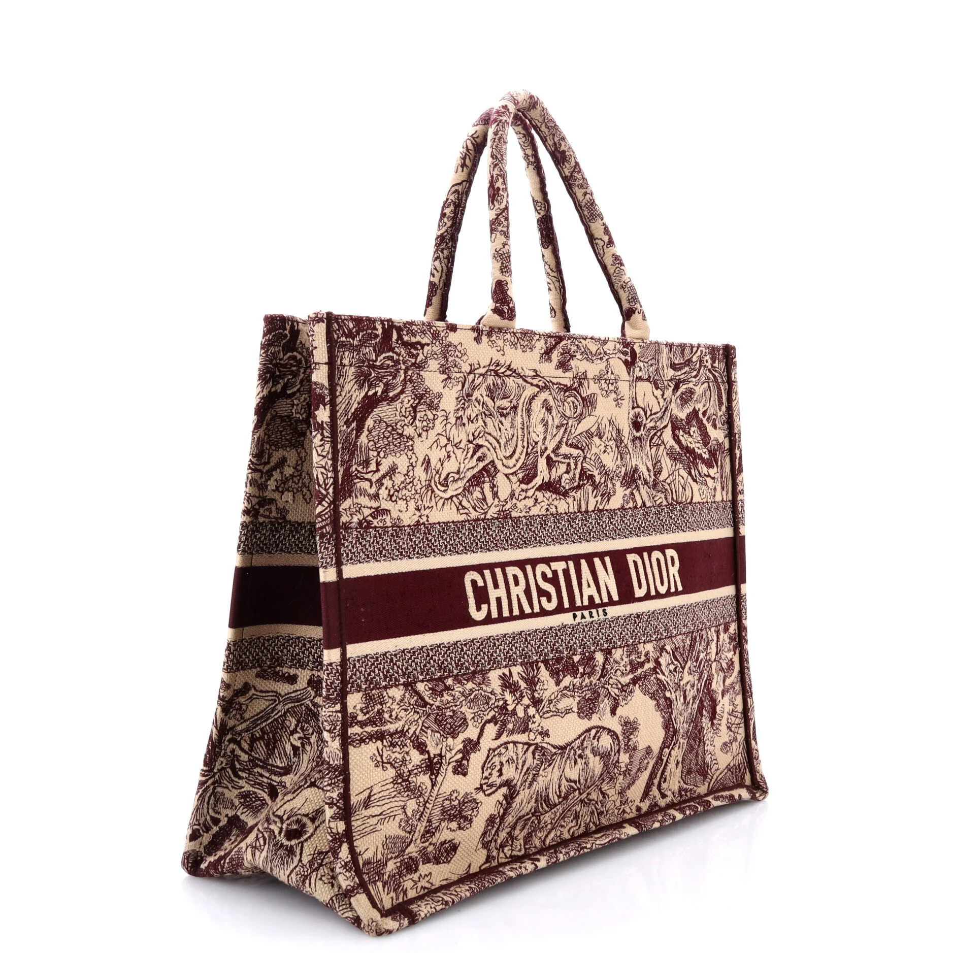 Book Tote Embroidered Canvas Large - Image 2