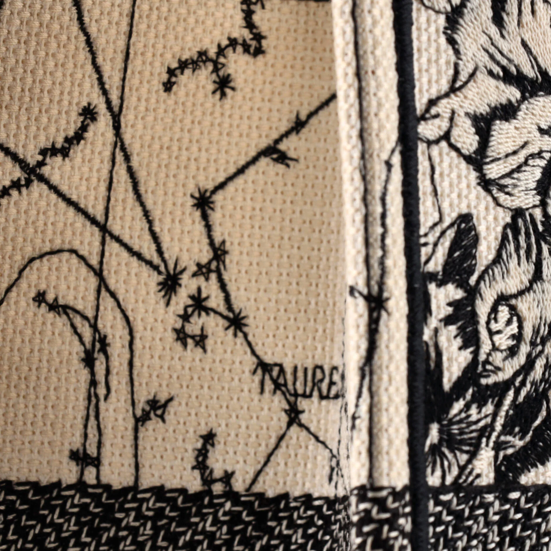 Book Tote Embroidered Canvas Large - Image 6