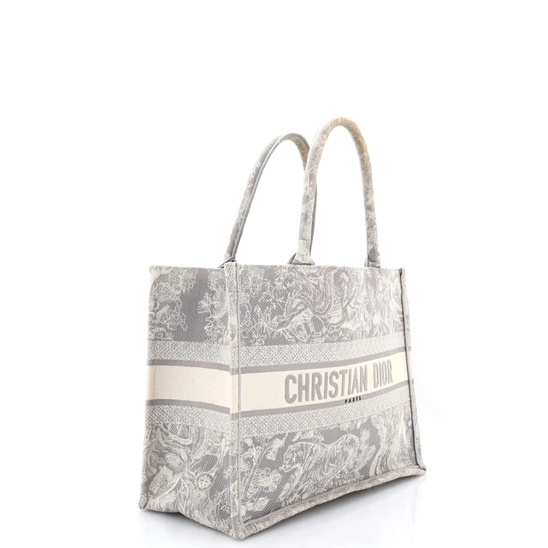 Book Tote Embroidered Canvas Medium - Image 2