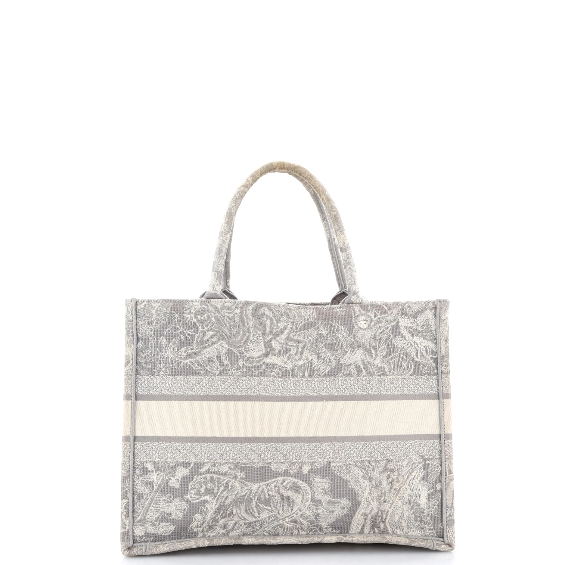 Book Tote Embroidered Canvas Medium - Image 3