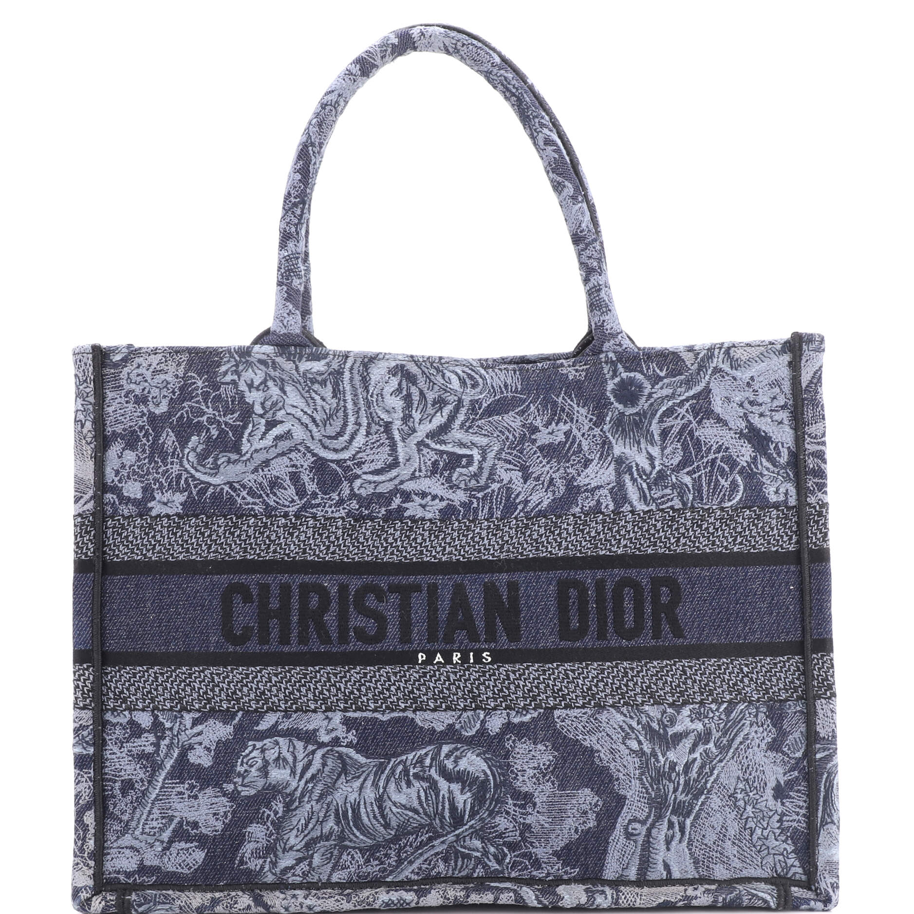 Book Tote Embroidered Canvas Medium