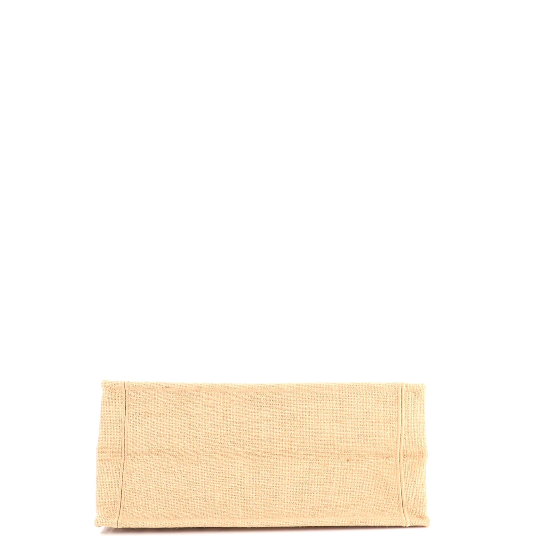 Book Tote Embroidered Jute Canvas Medium - Image 4
