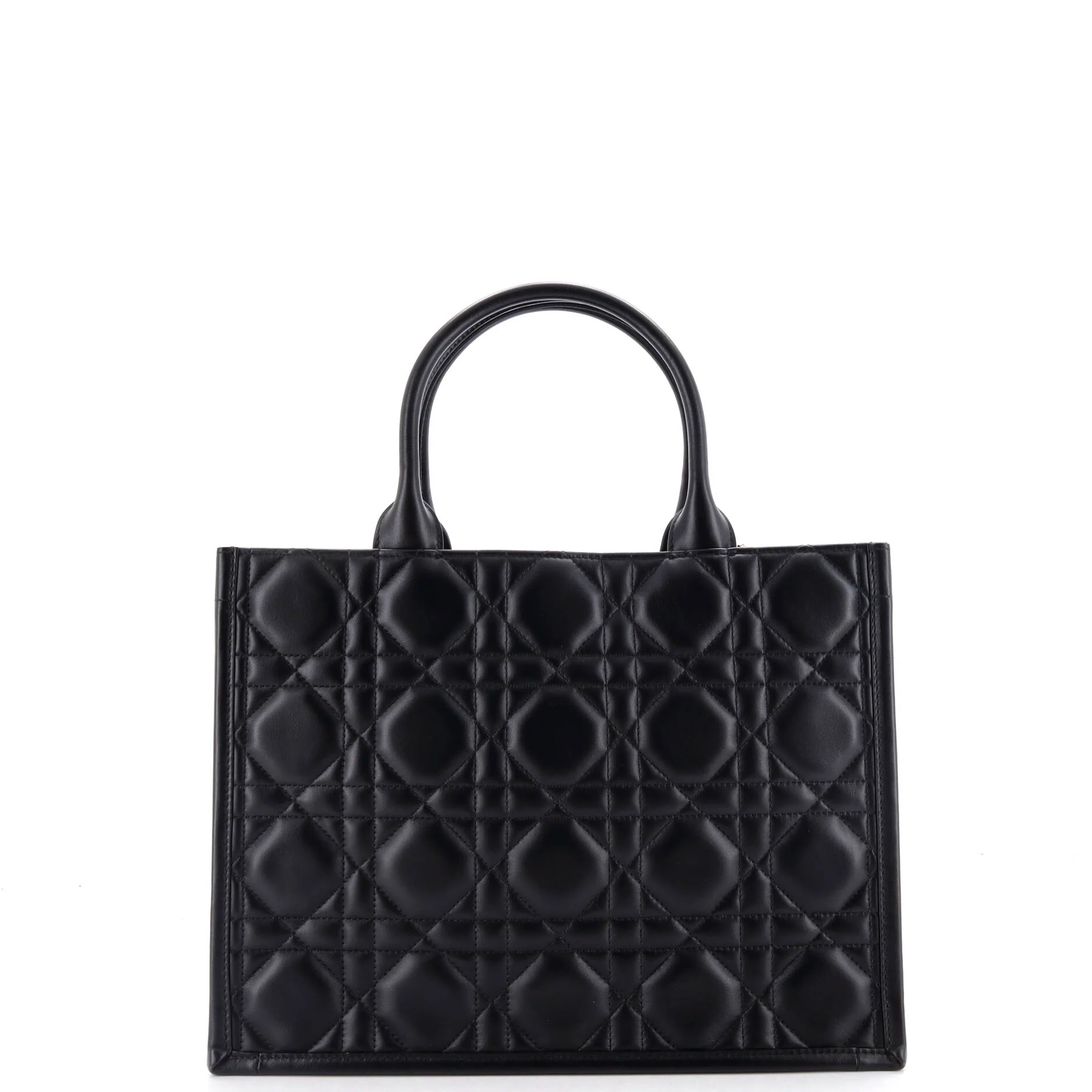 Book Tote with Strap Cannage Quilt Lambskin Medium - Image 3