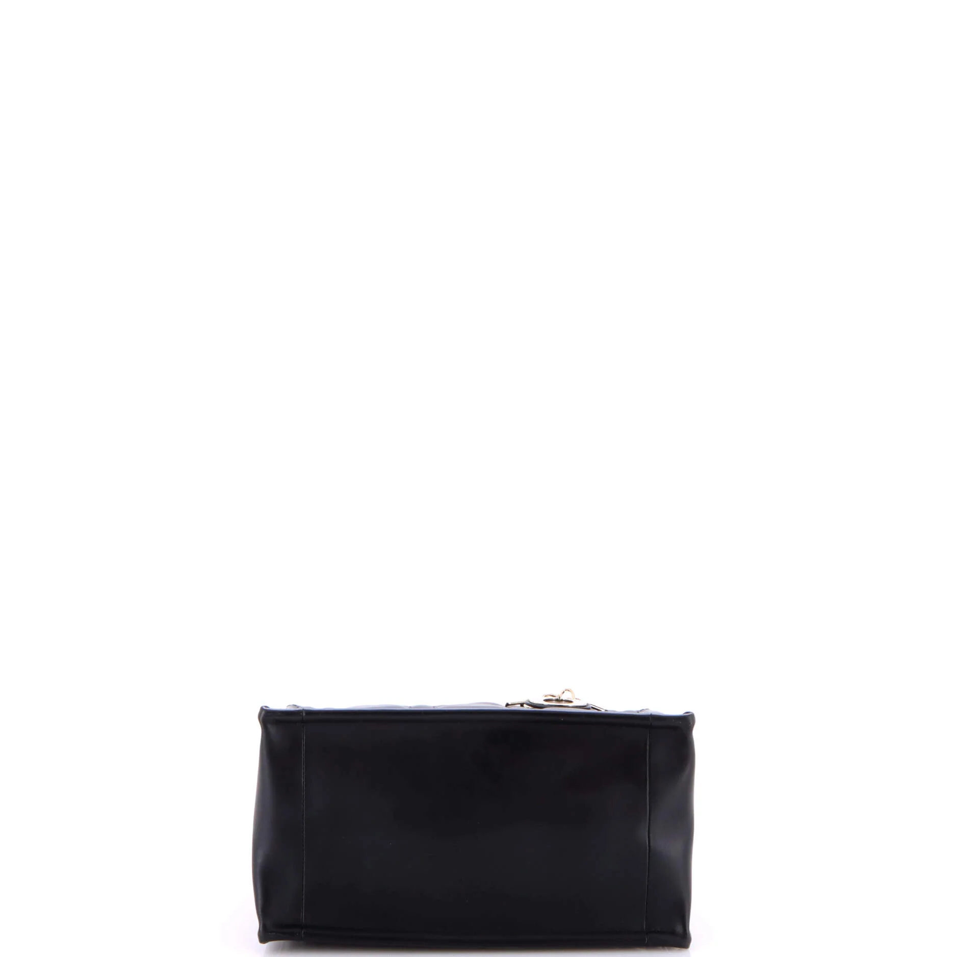 Book Tote with Strap Cannage Quilt Lambskin Small - Image 4