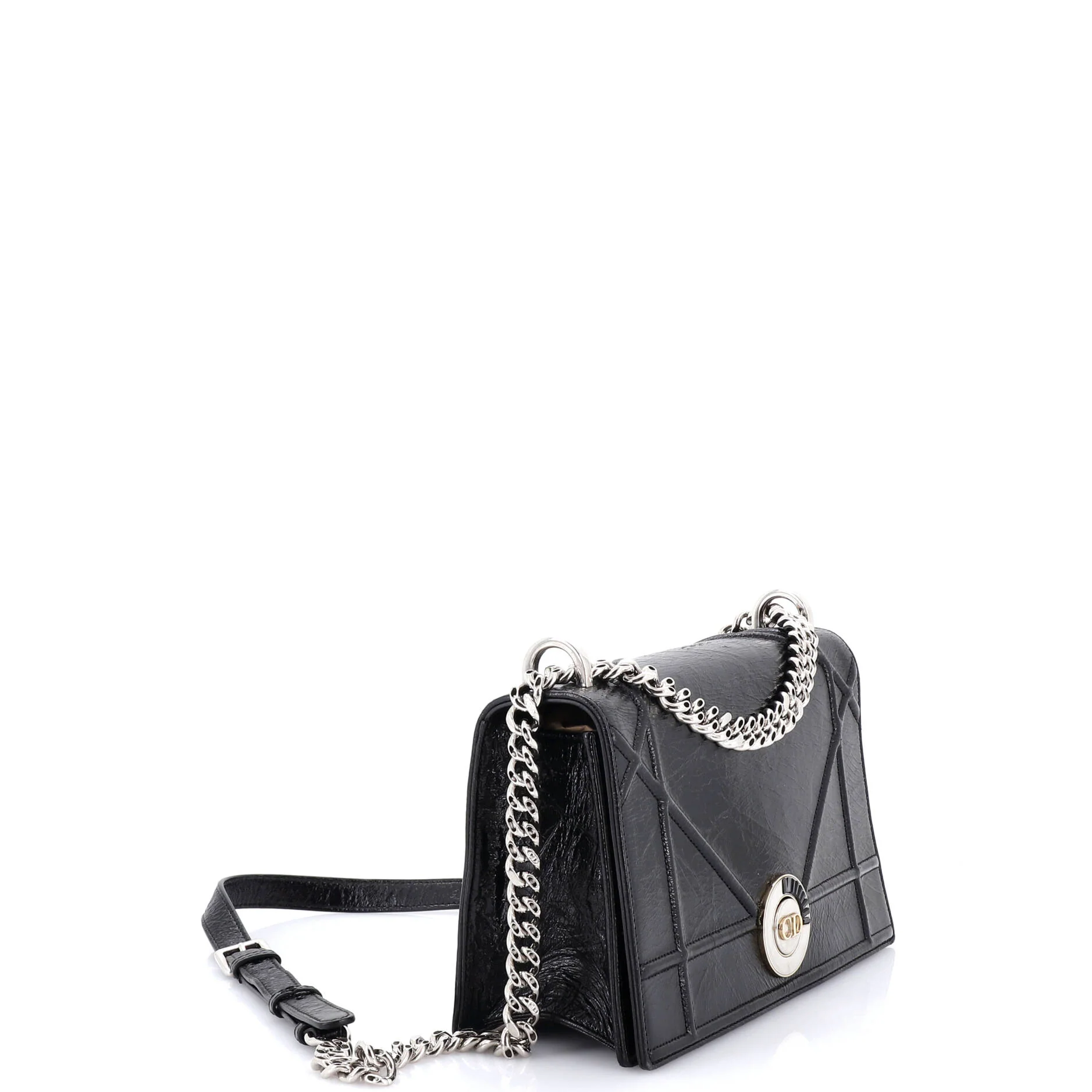 Diorama Clasp Flap Bag Crinkled Lambskin Medium - Image 2