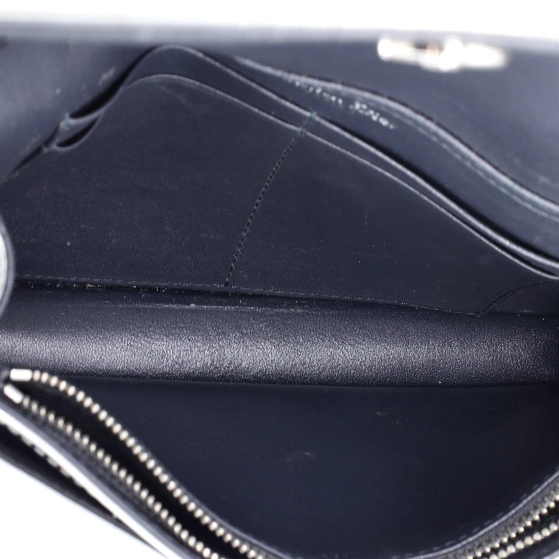 Diorama Wallet on Chain Cannage Embossed Calfskin - Image 5
