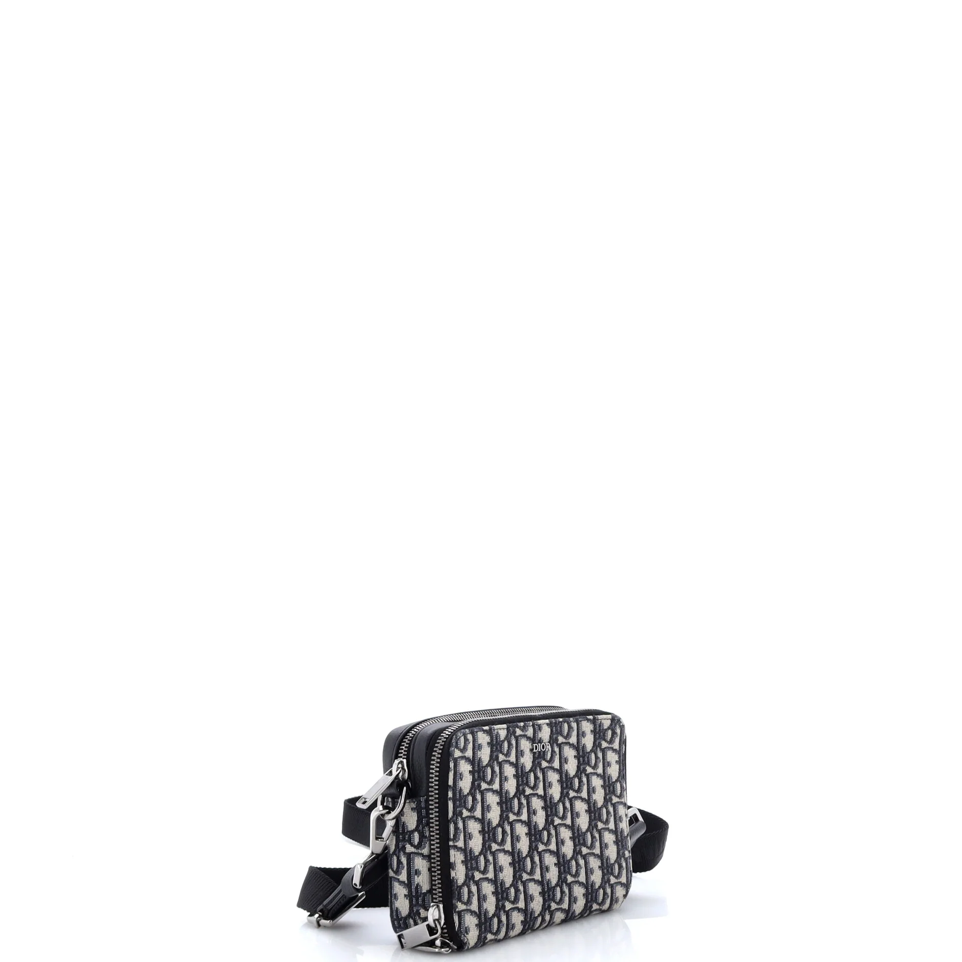 Double Zip Crossbody Pouch Oblique Canvas - Image 2