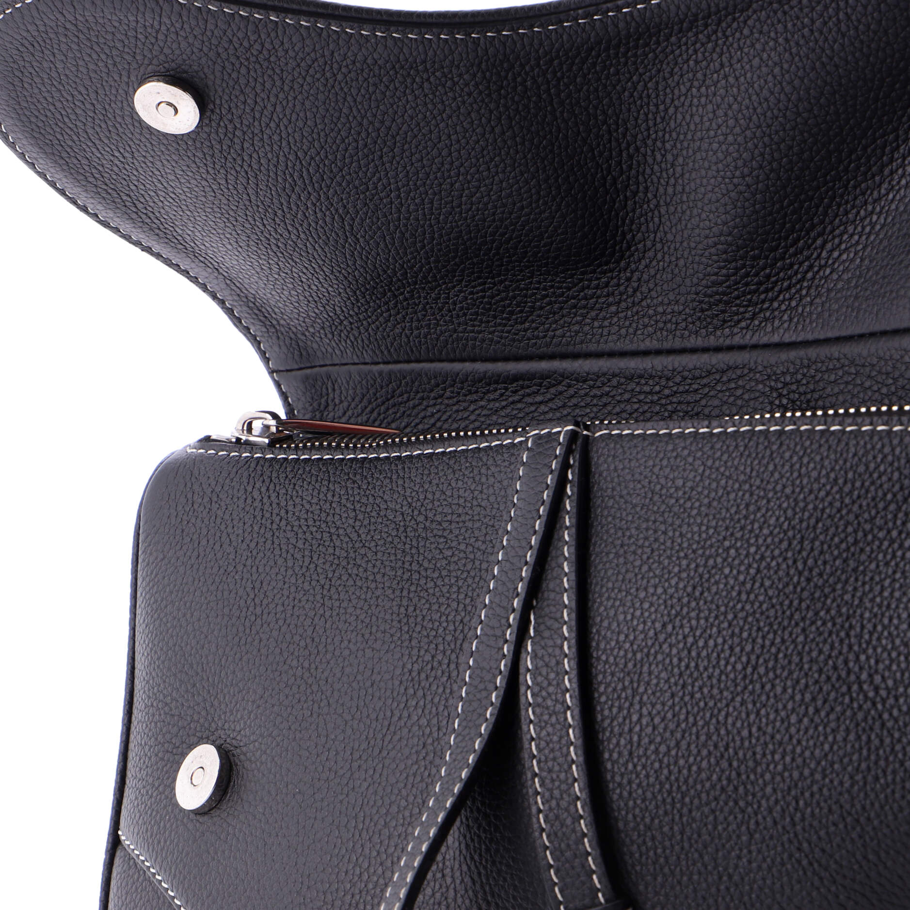 KAWS Saddle Crossbody Bag Leather with Applique - Image 8