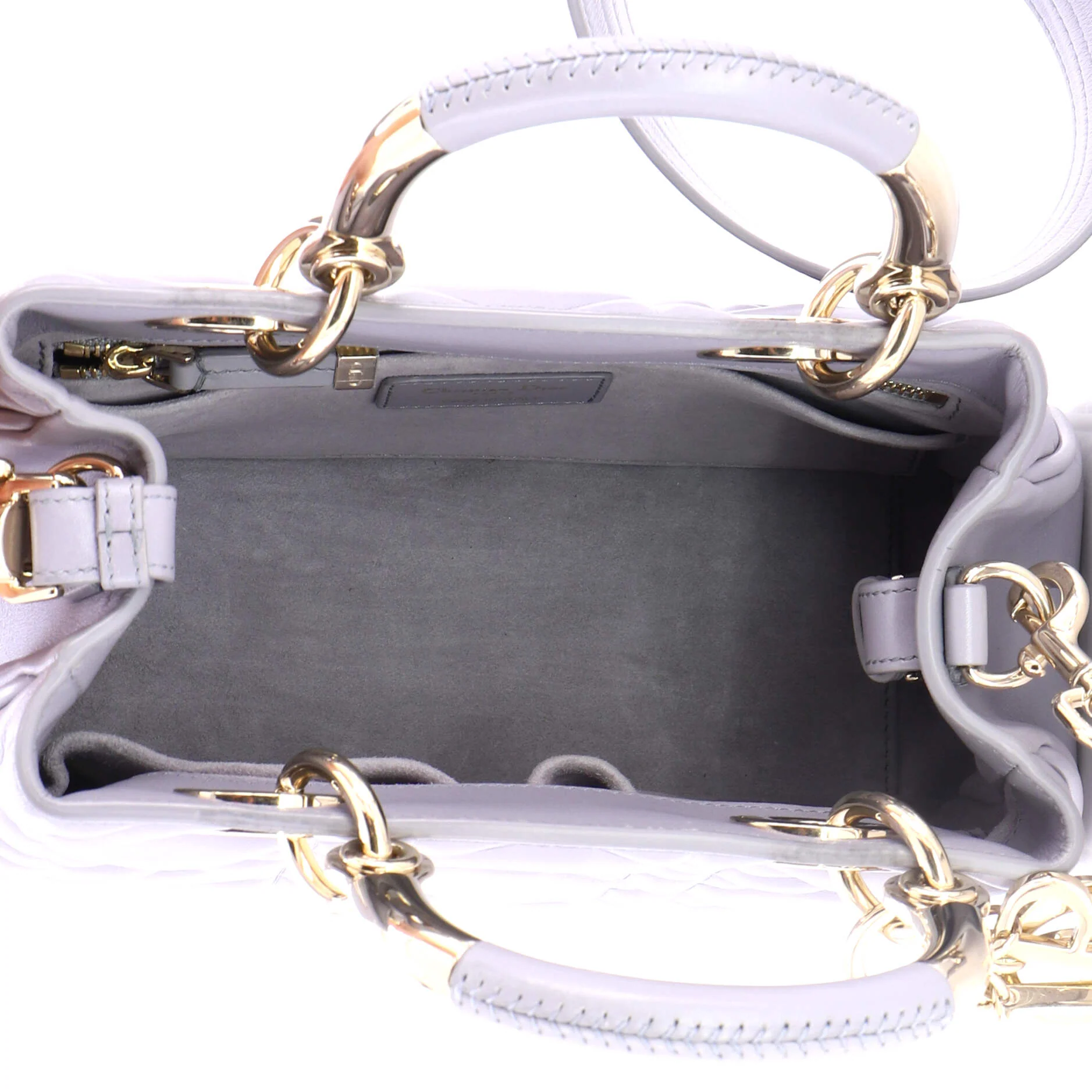 Lady 95.22 Bag Cannage Embossed Leather Small - Image 5