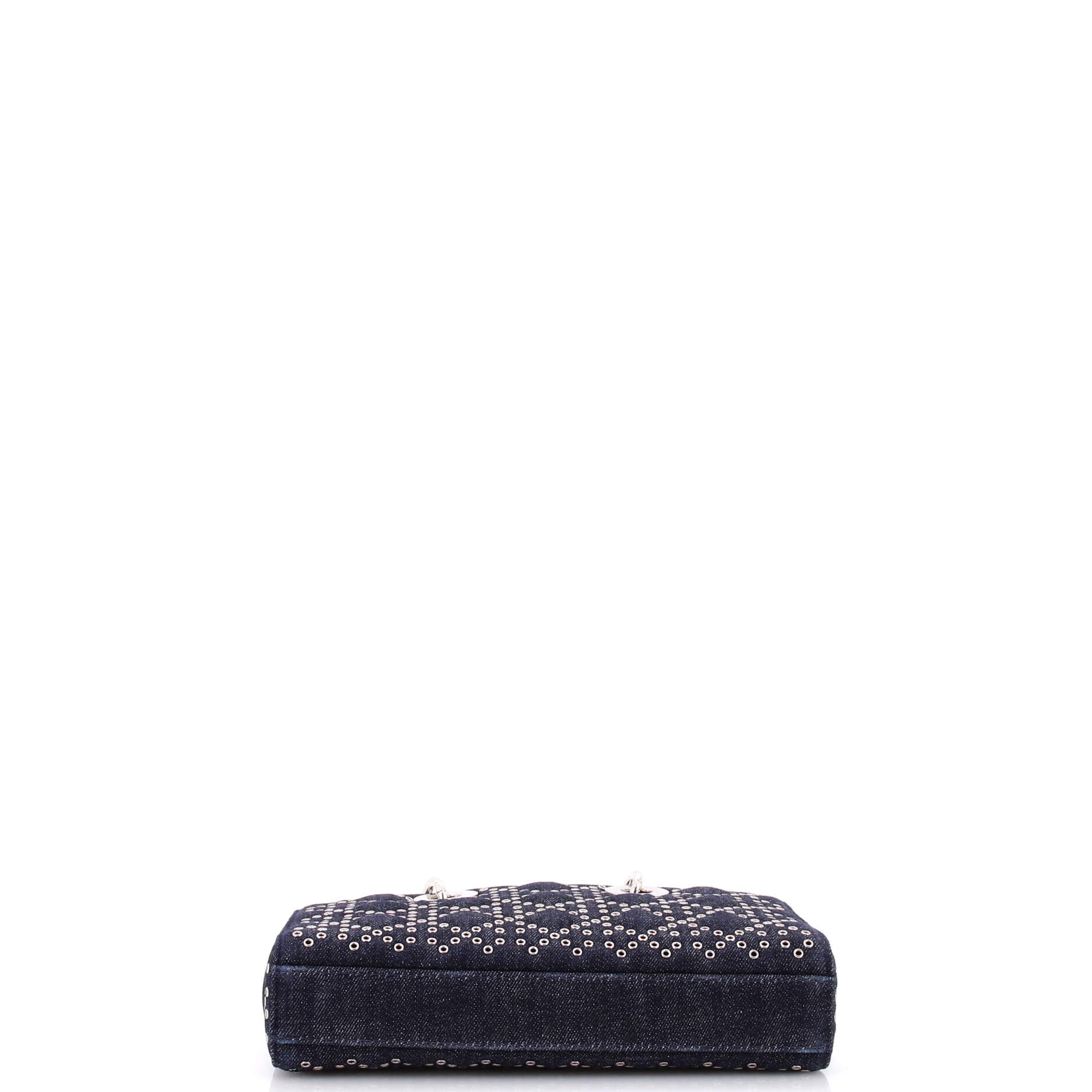 Lady D-Joy Bag Macrocannage Quilt Denim Medium - Image 5