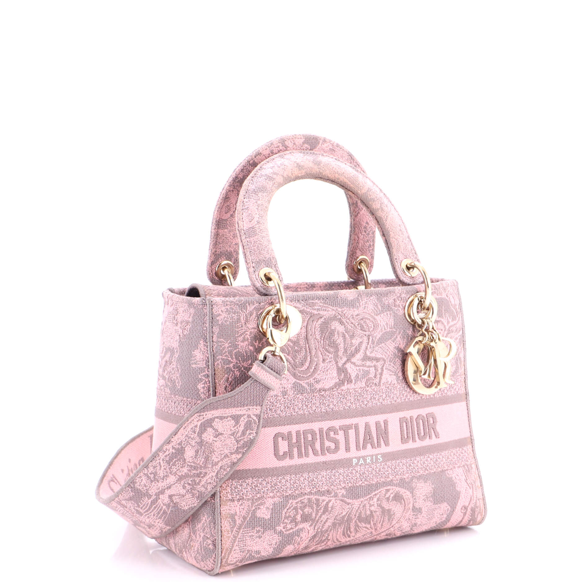 Lady D-Lite Bag Embroidered Canvas Medium - Image 2
