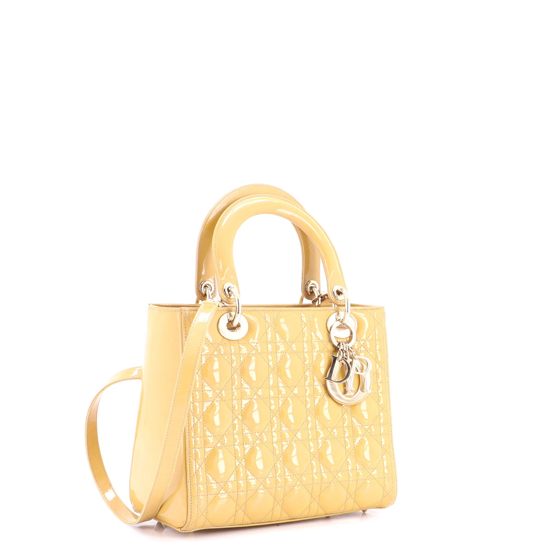 Lady Dior Bag Cannage Quilt Patent Medium - Image 2
