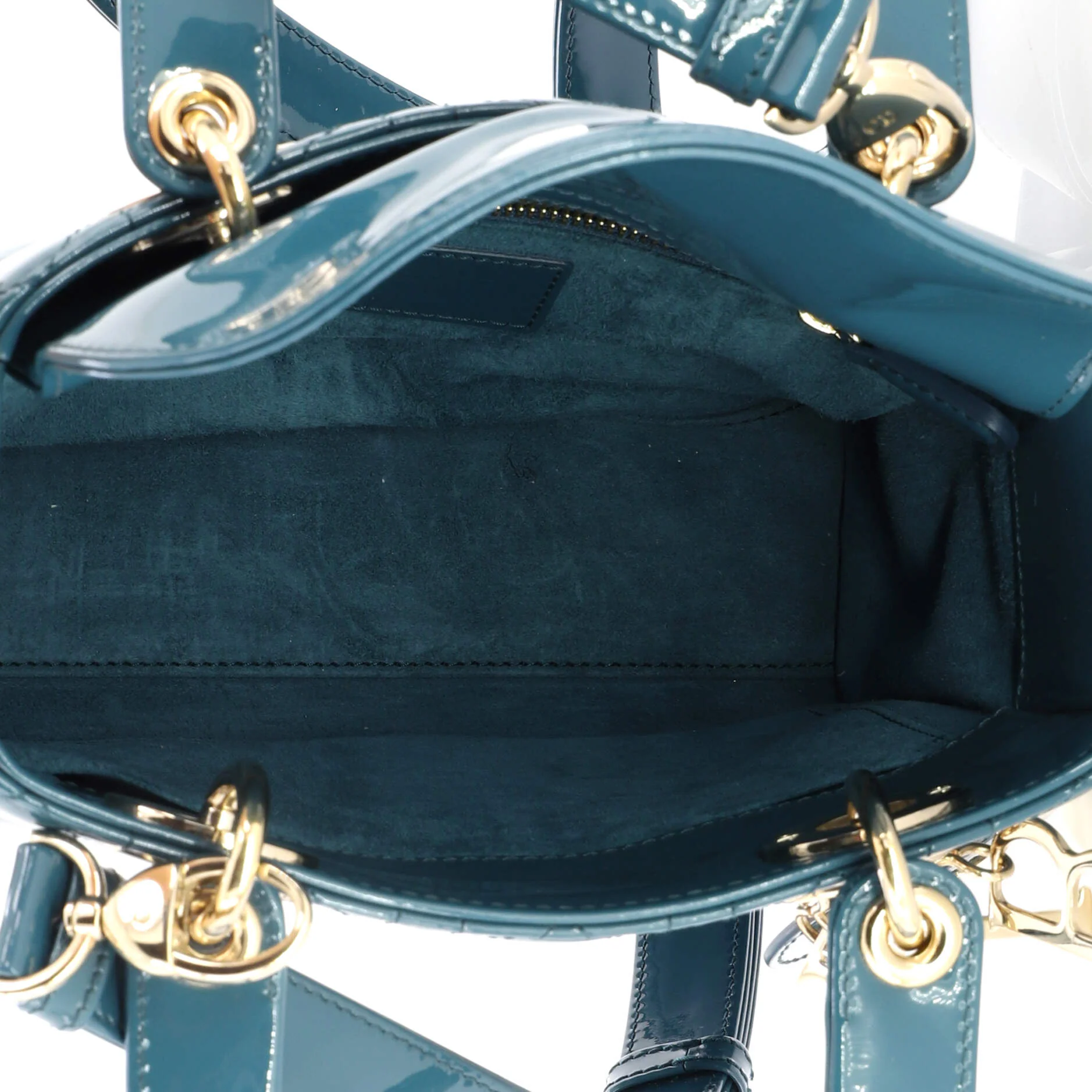 Lady Dior Bag Cannage Quilt Patent Small - Image 5