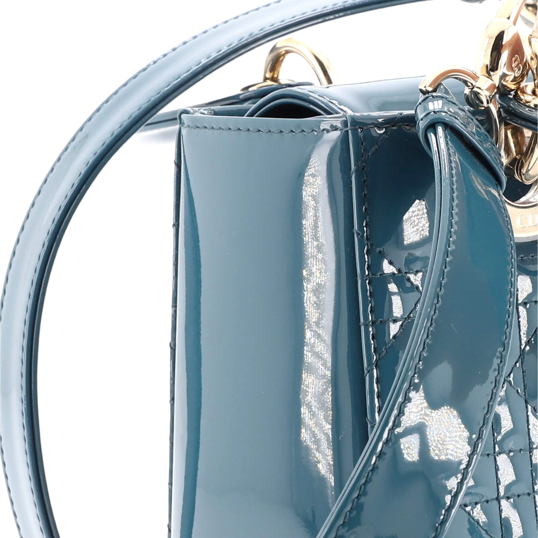 Lady Dior Bag Cannage Quilt Patent Small - Image 6