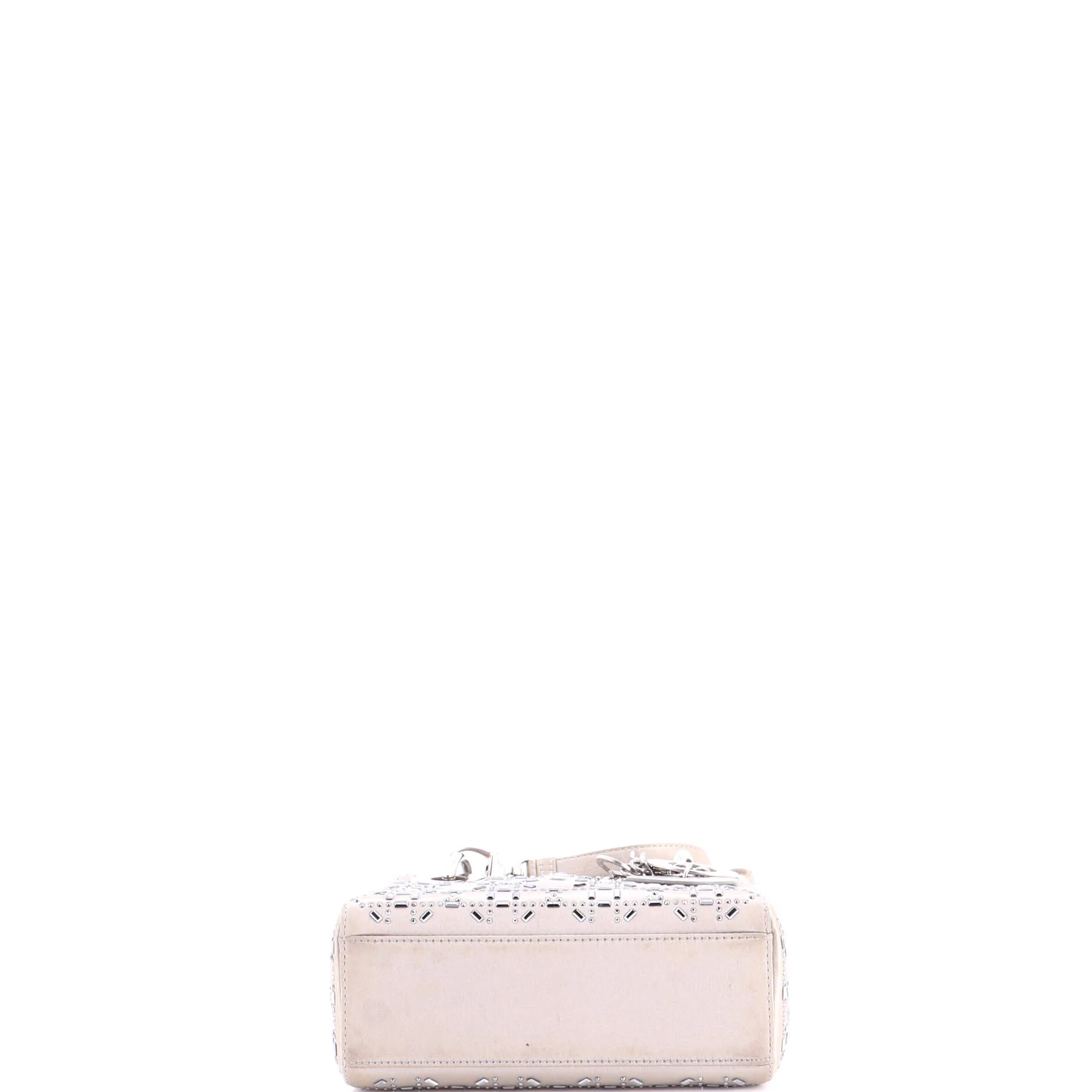 Lady Dior Bag Crystal Embellished Cannage Quilt Satin Mini - Image 4