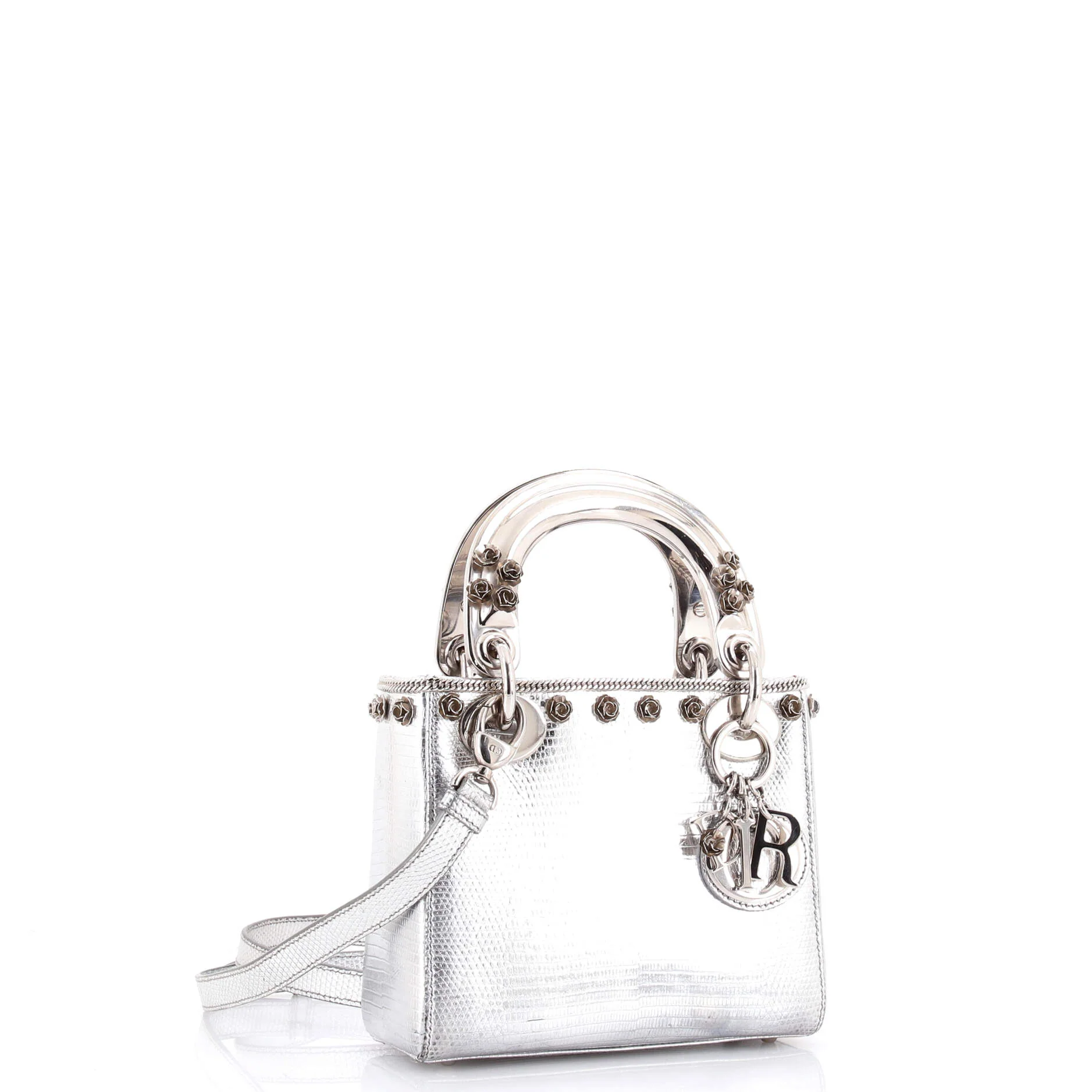Lady Dior Bag Lizard with Metal Applique Mini - Image 2