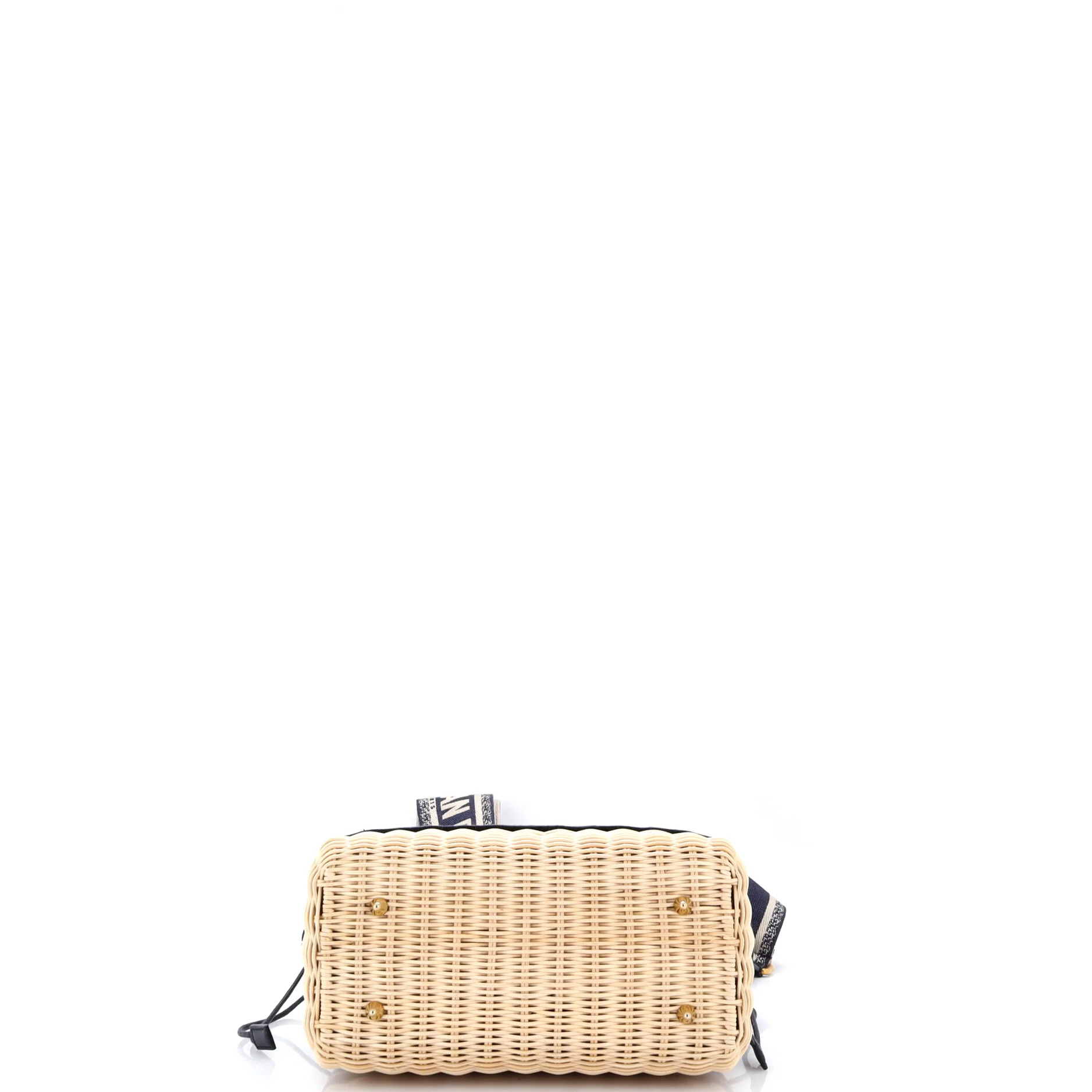 Lady Dior Bag Wicker and Oblique Canvas Medium - Image 5