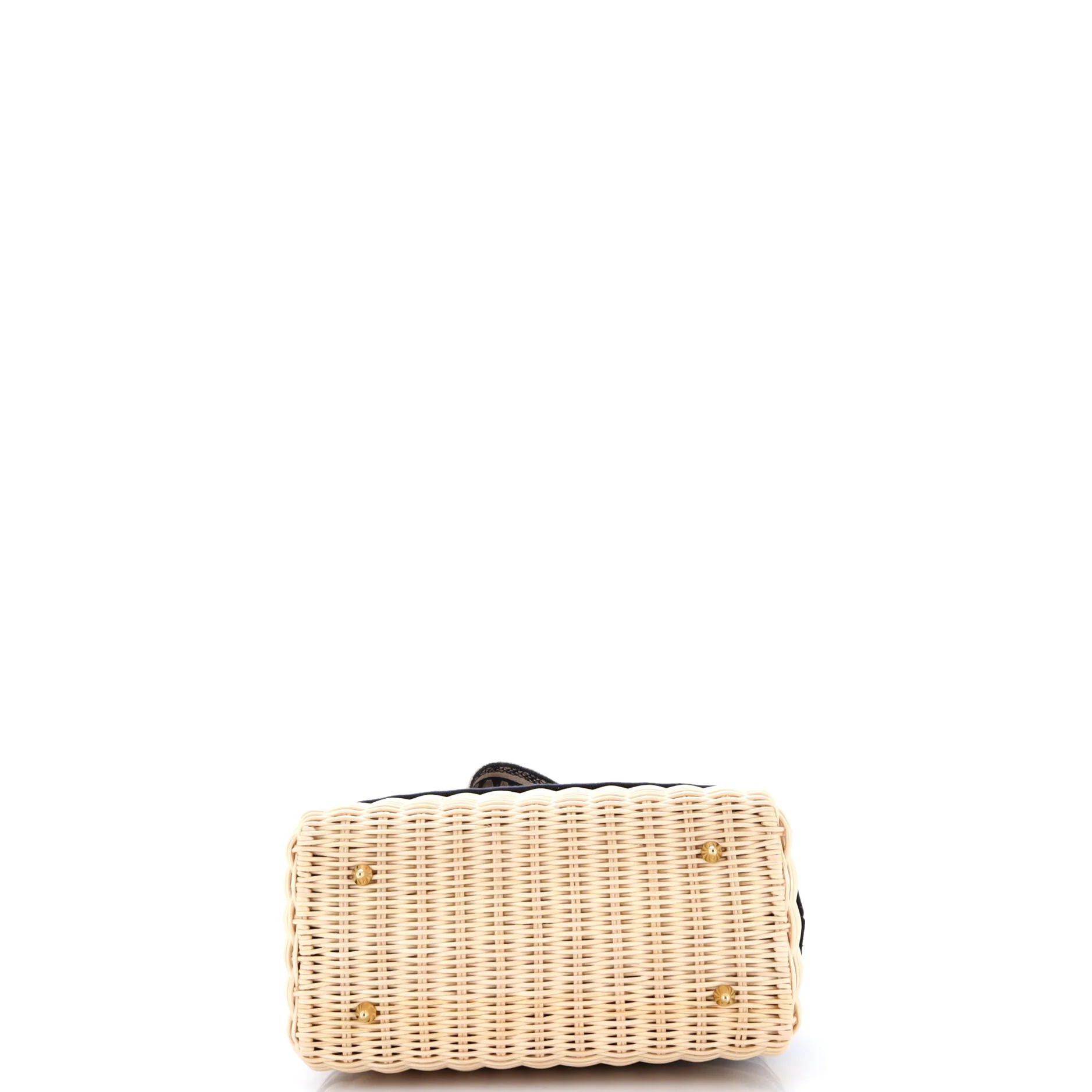 Lady Dior Bag Wicker and Oblique Canvas Medium - Image 4