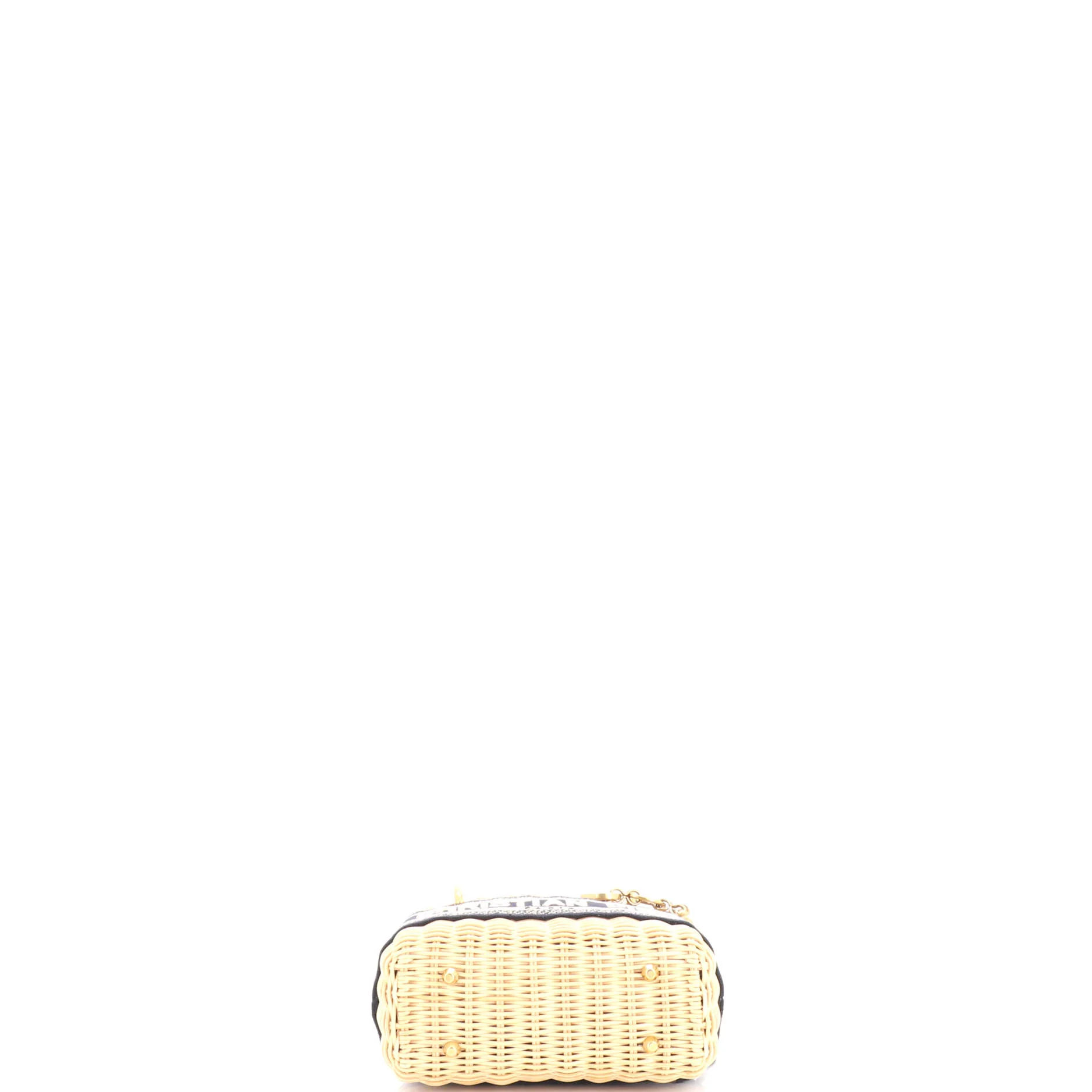 Lady Dior Bag Wicker and Oblique Canvas Mini - Image 4