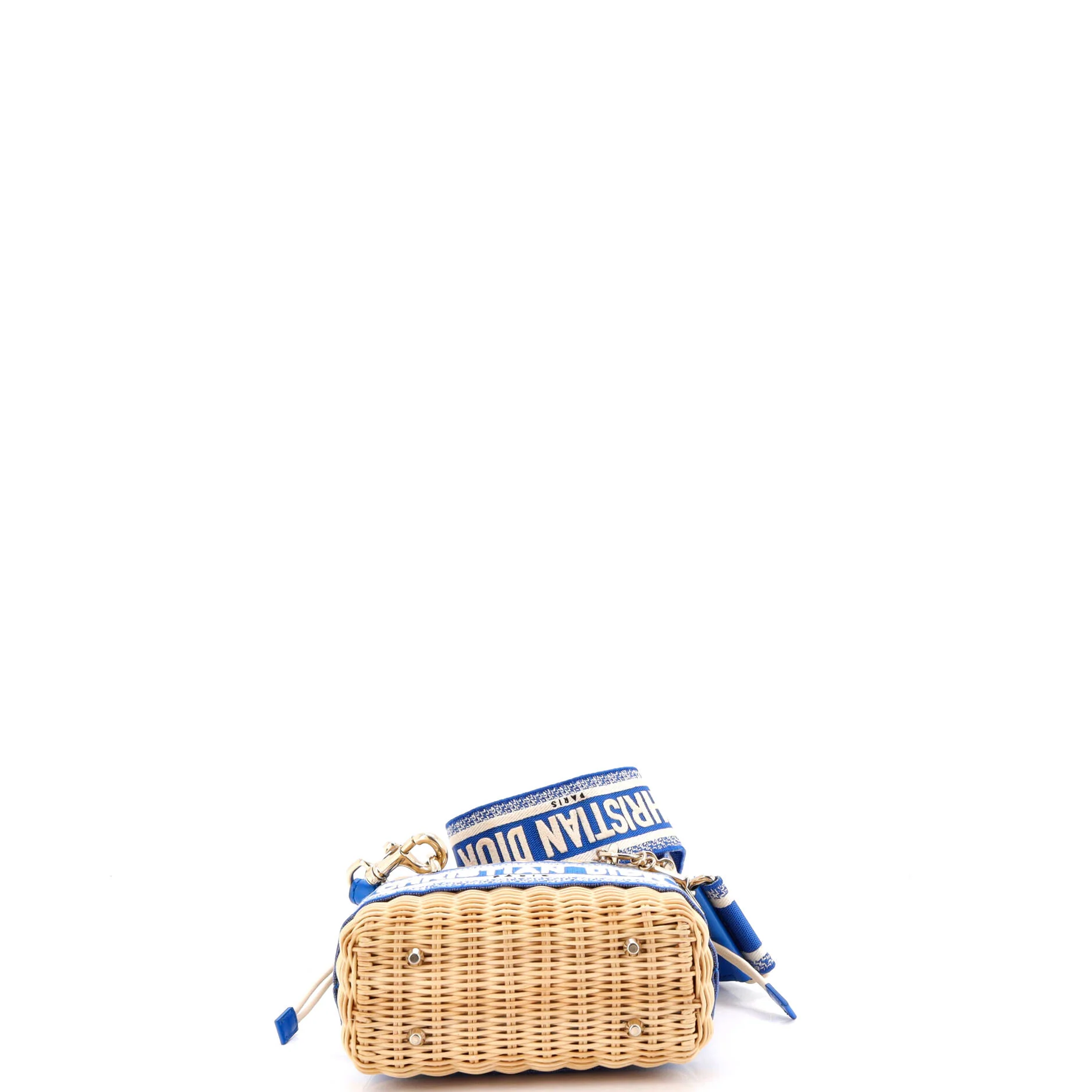 Lady Dior Bag Wicker and Oblique Canvas Mini - Image 4