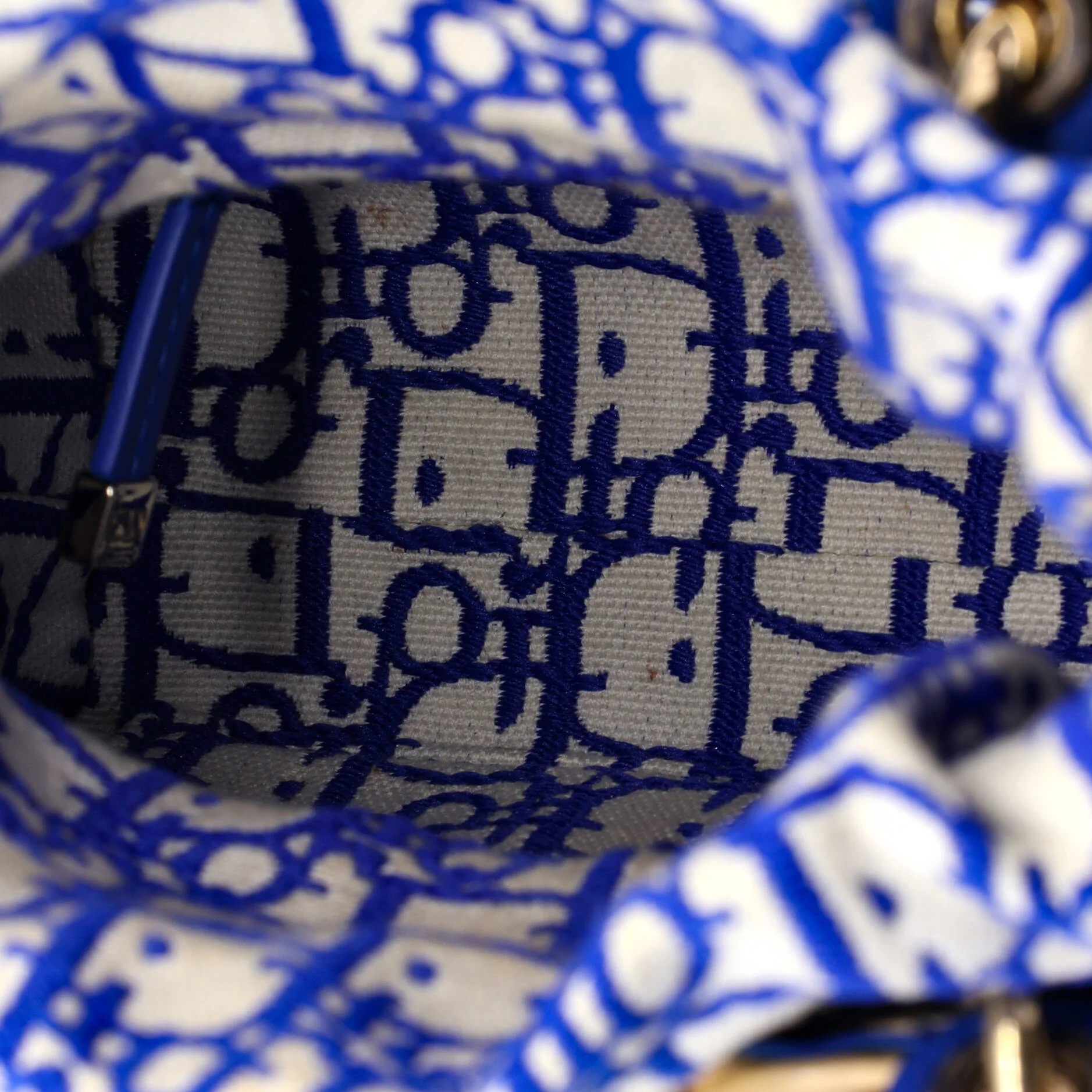 Lady Dior Bag Wicker and Oblique Canvas Mini - Image 5