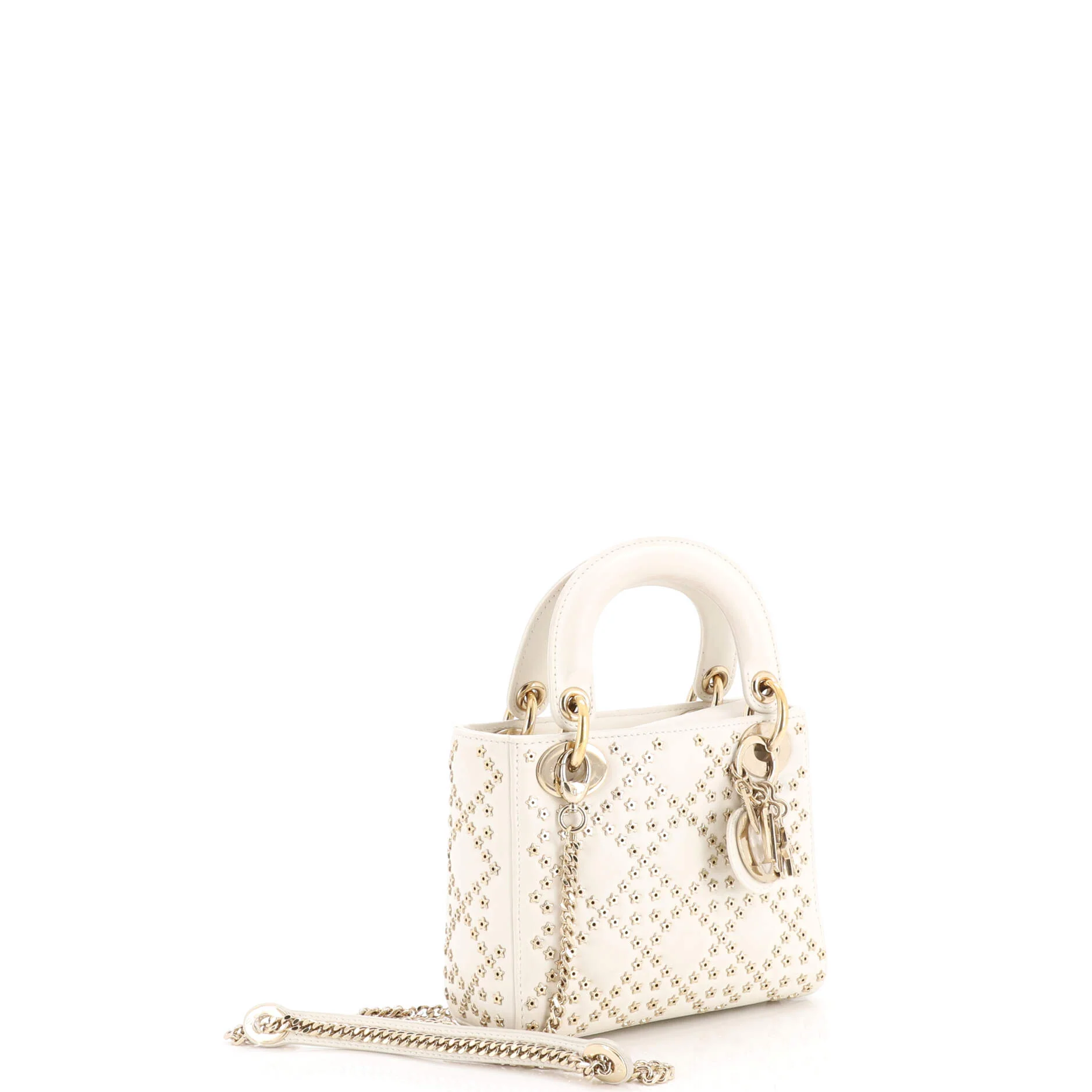 Lady Dior Chain Bag Cannage Lucky Star Studded Lambskin Mini - Image 2
