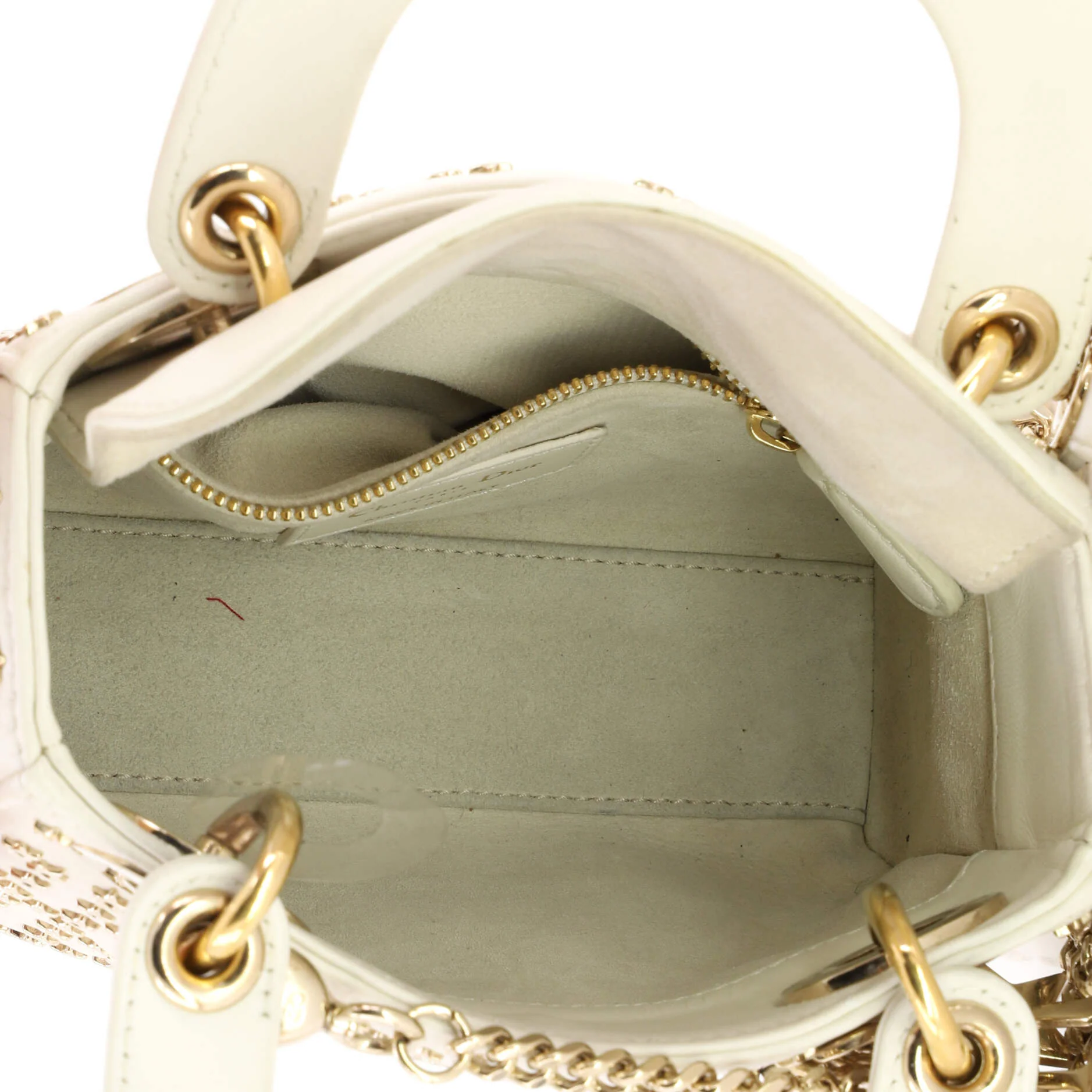 Lady Dior Chain Bag Cannage Lucky Star Studded Lambskin Mini - Image 5