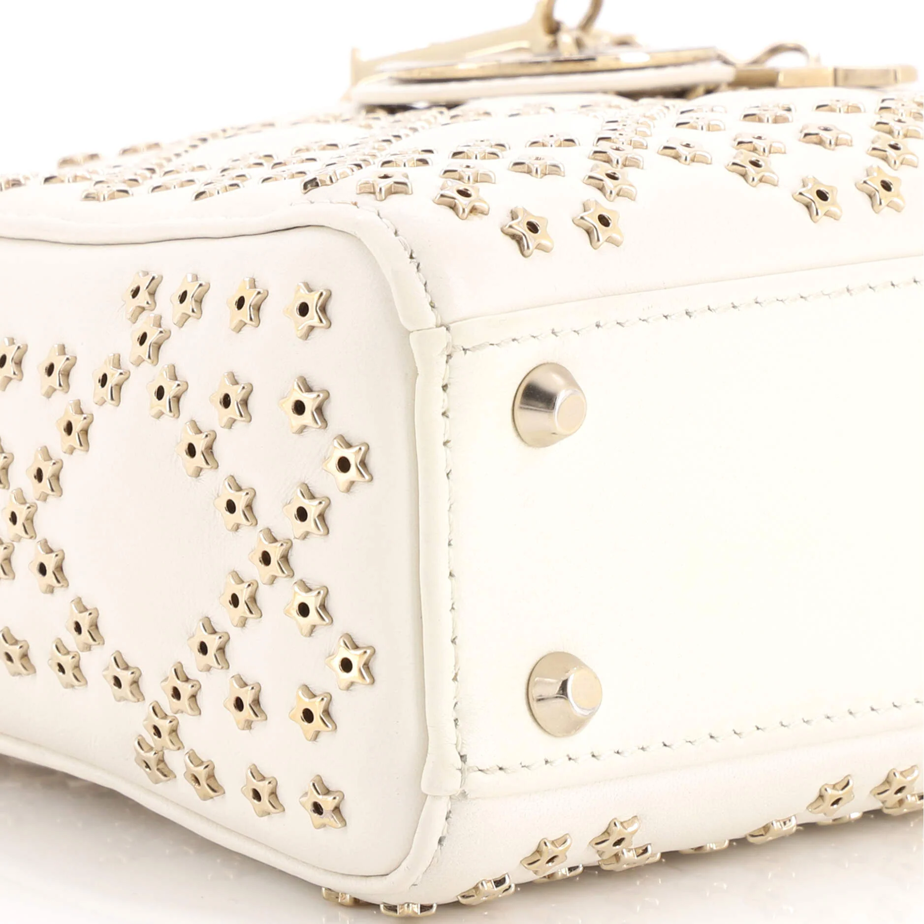 Lady Dior Chain Bag Cannage Lucky Star Studded Lambskin Mini - Image 6