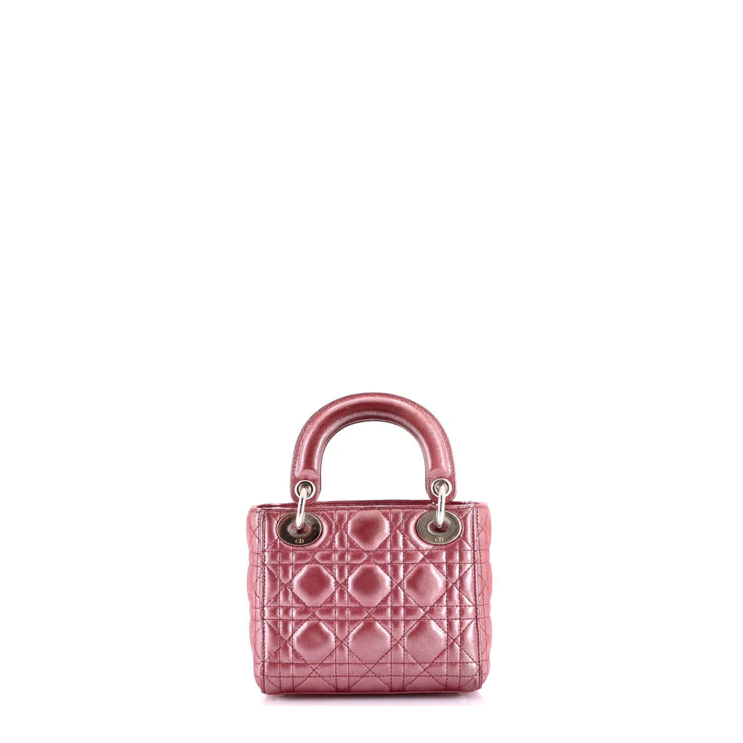 Lady Dior Chain Bag Cannage Quilt Iridescent Leather Mini - Image 3