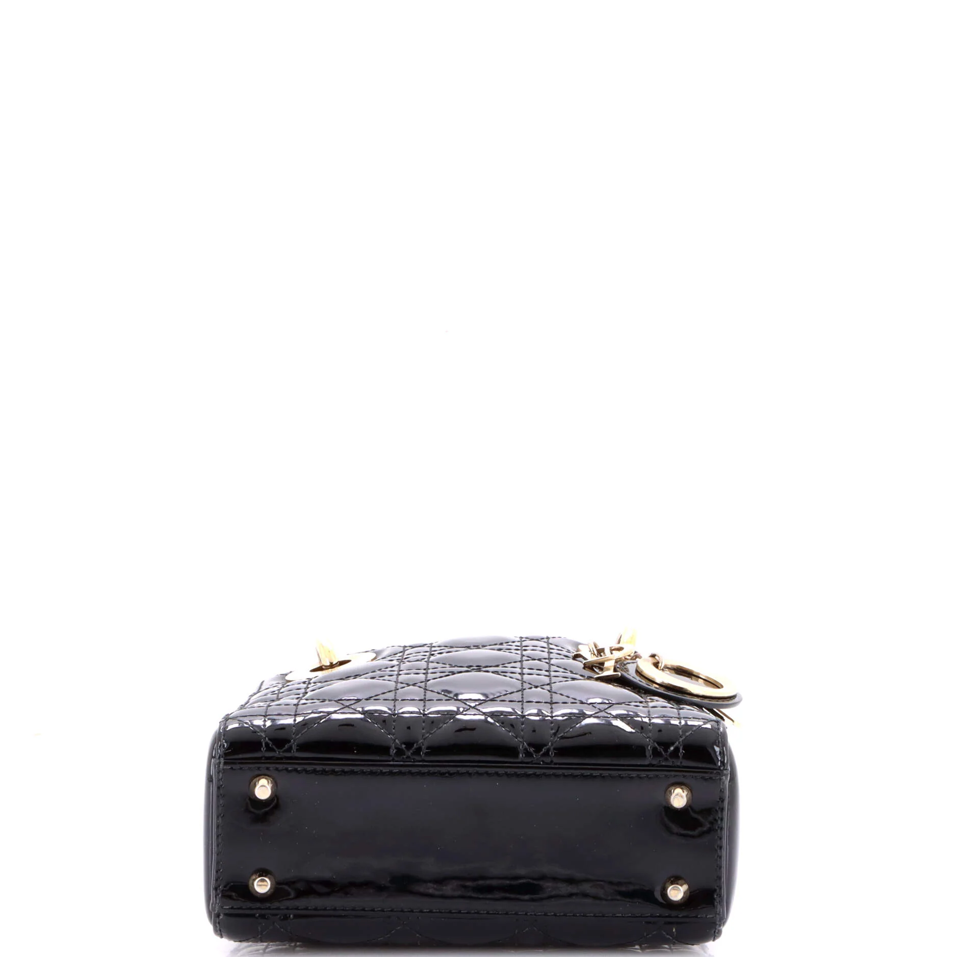 Lady Dior Chain Bag Cannage Quilt Patent Mini - Image 4