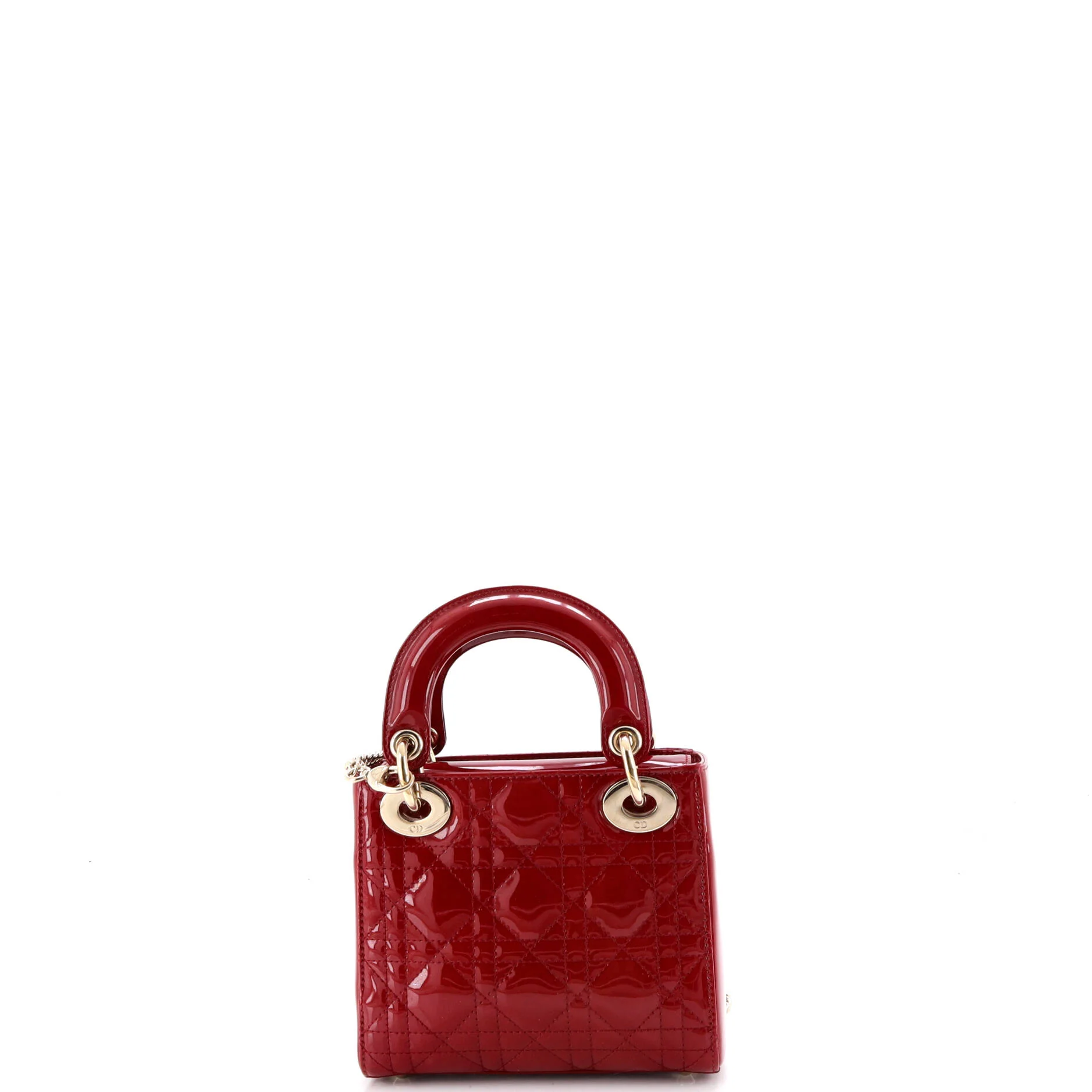 Lady Dior Chain Bag Cannage Quilt Patent Mini - Image 3