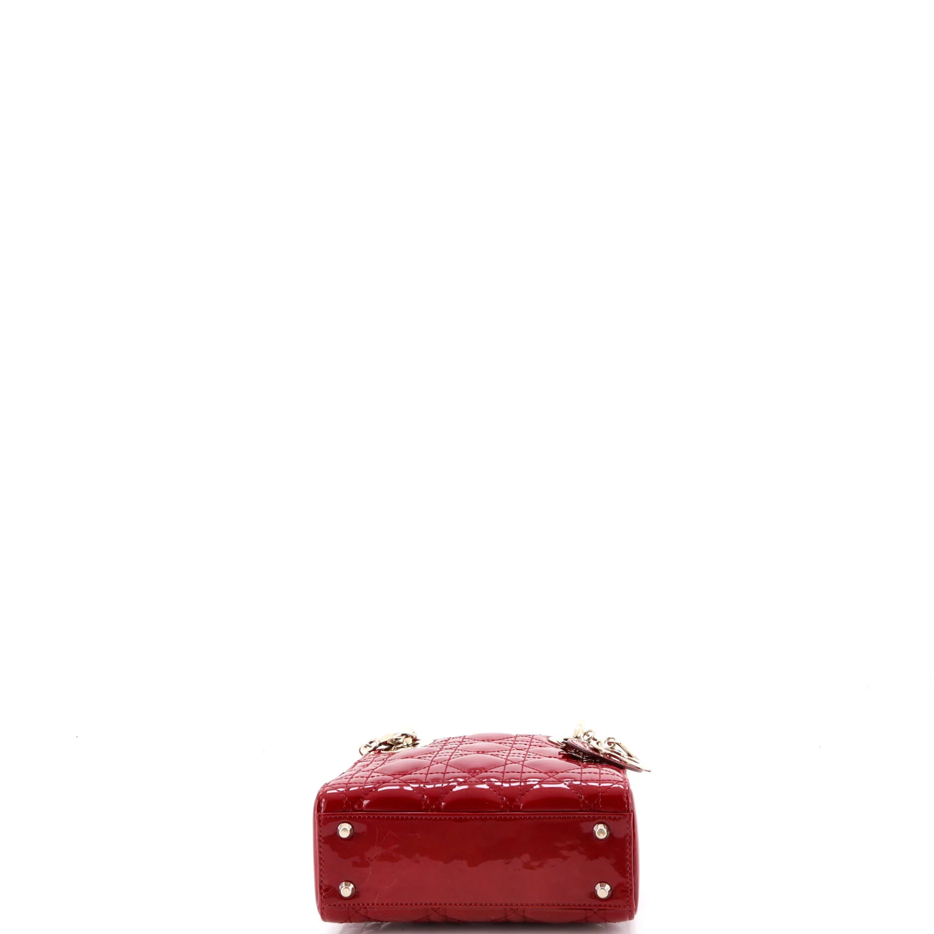 Lady Dior Chain Bag Cannage Quilt Patent Mini - Image 4