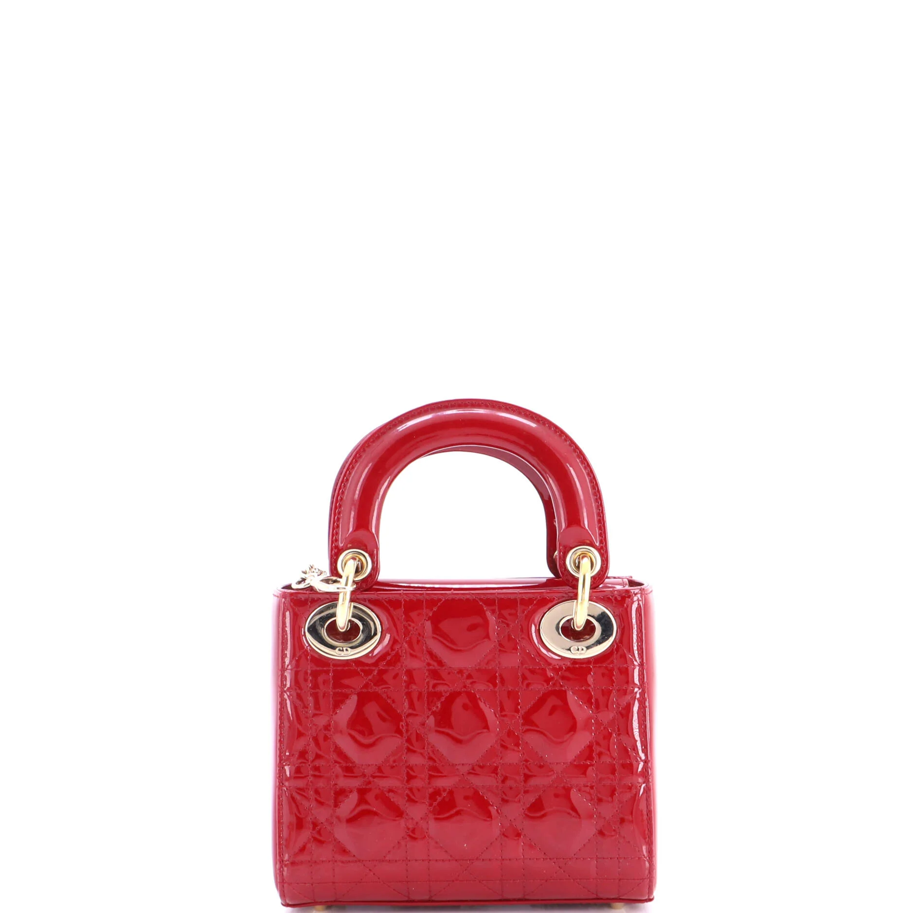 Lady Dior Chain Bag Cannage Quilt Patent Mini - Image 3