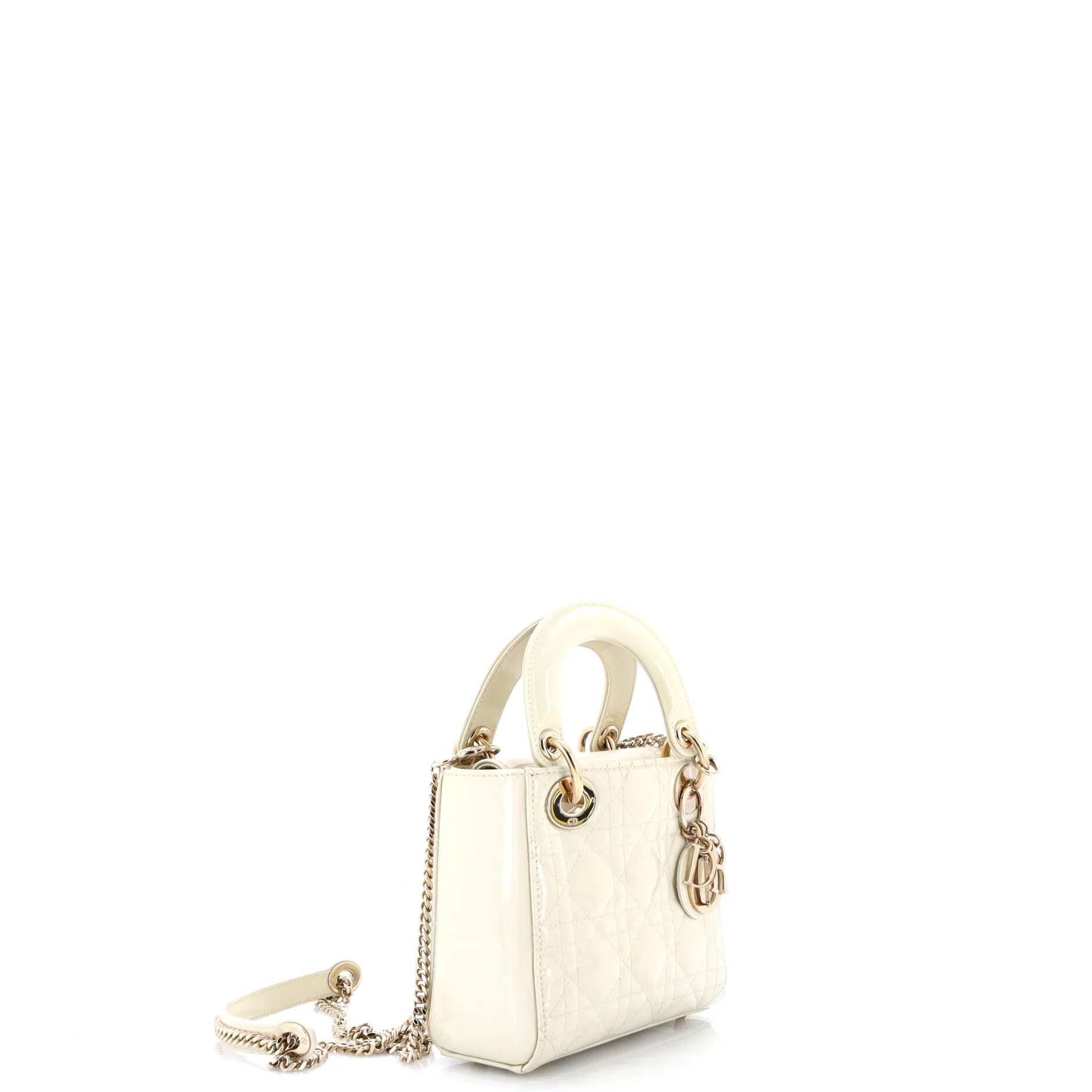 Lady Dior Chain Bag Cannage Quilt Patent Mini - Image 2