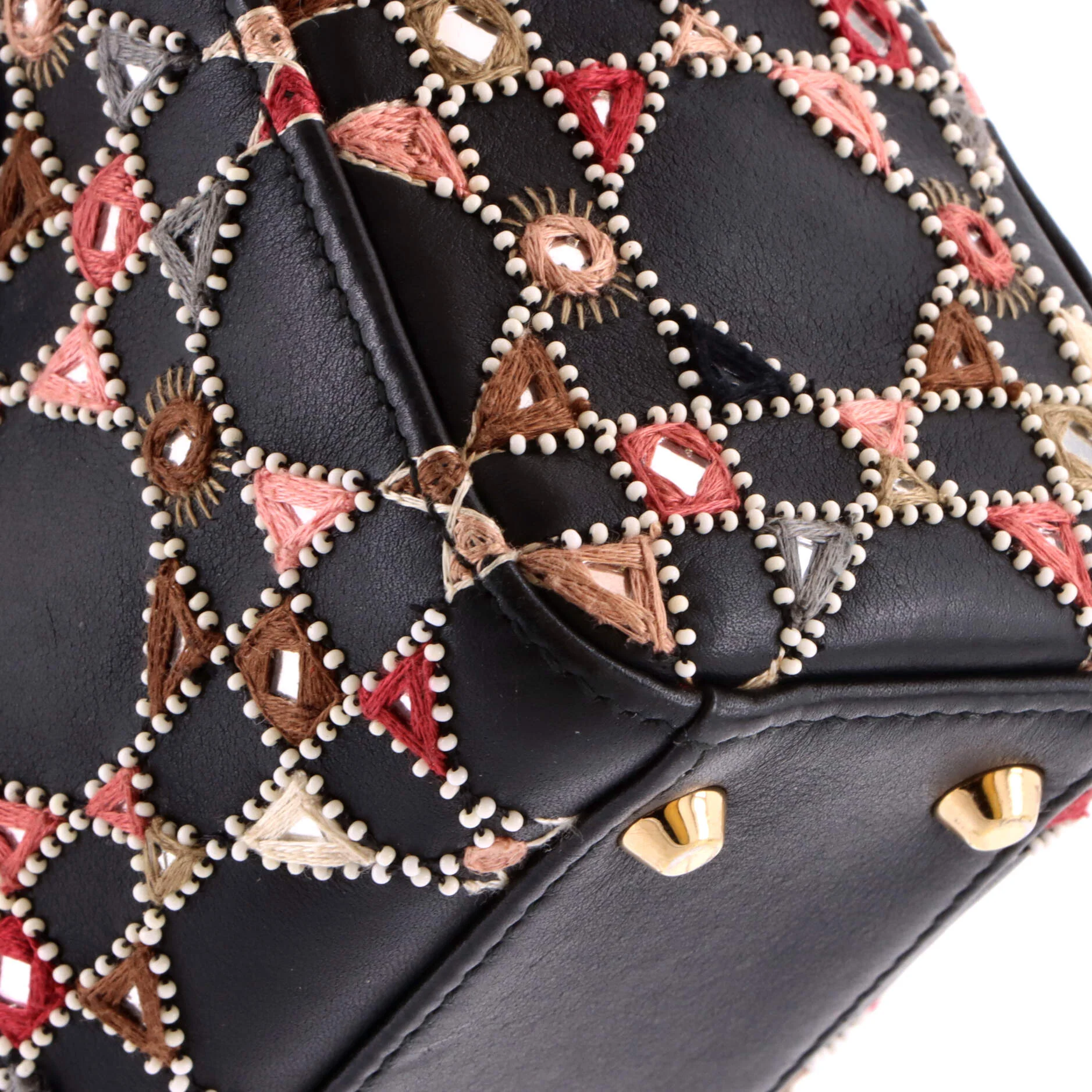 Lady Dior Chain Bag Embroidered Calfskin Mini - Image 6