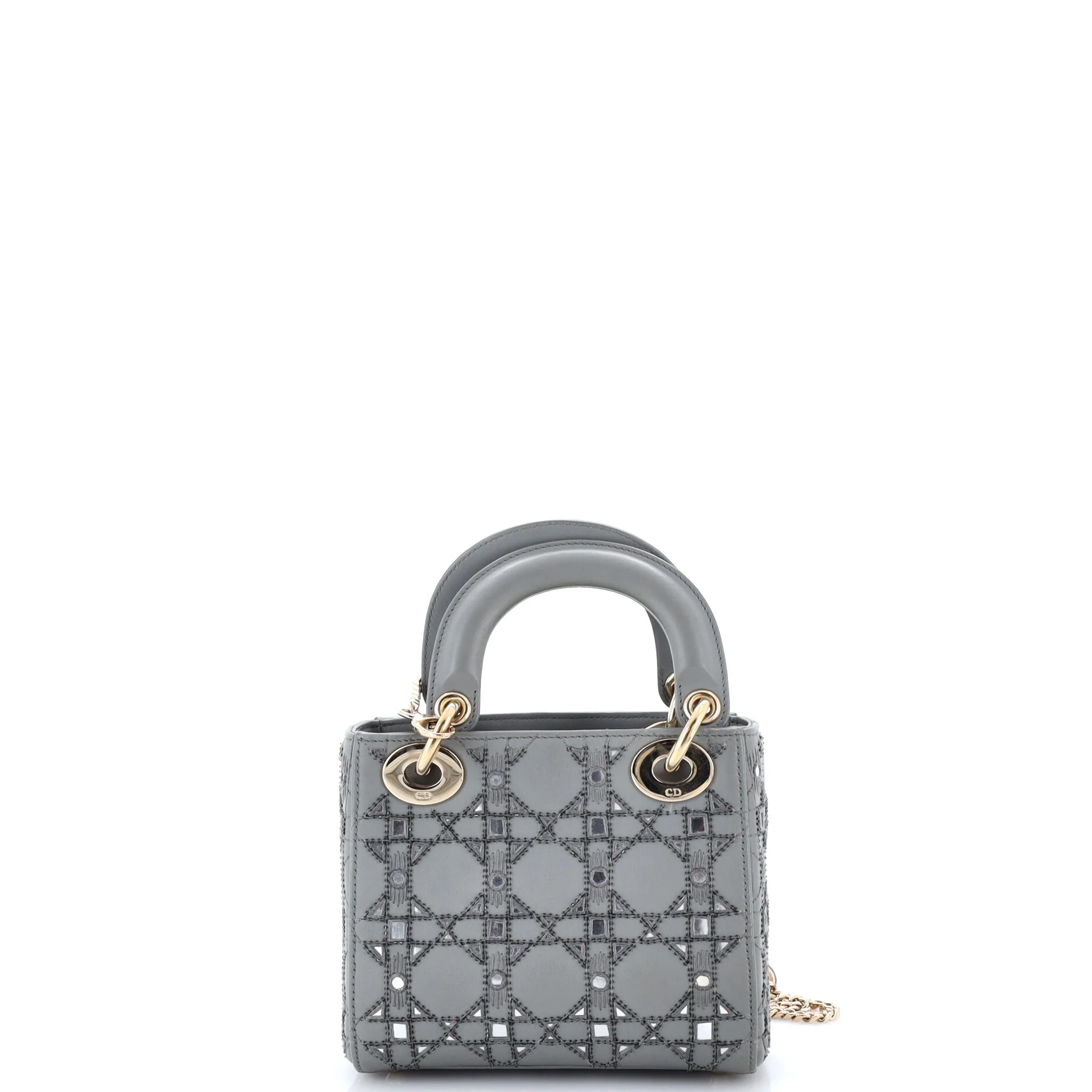 Lady Dior Chain Bag Cannage Beaded Leather Mini - Image 3