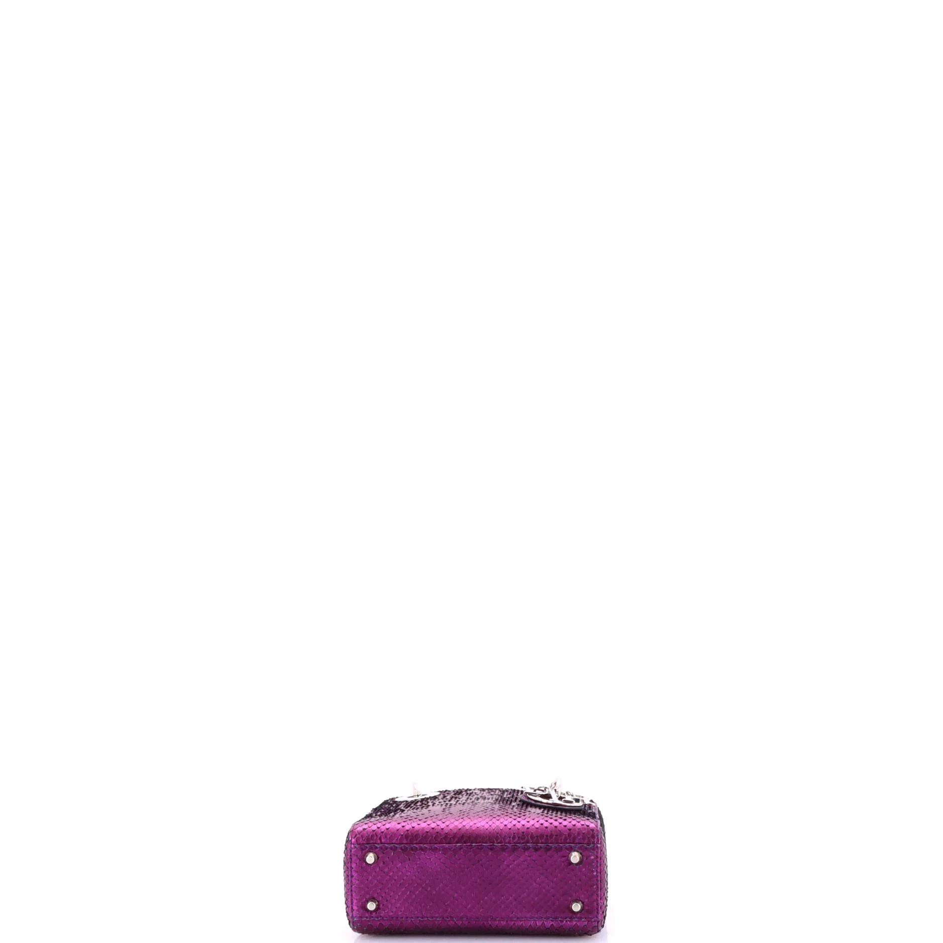 Lady Dior Chain Bag Metallic Snakeskin Mini - Image 4