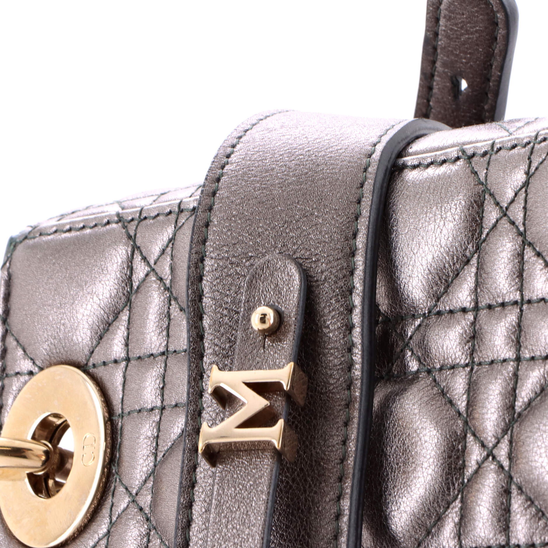 My ABCDior Lady Dior Bag Metallic Cannage Quilt Leather - Image 7