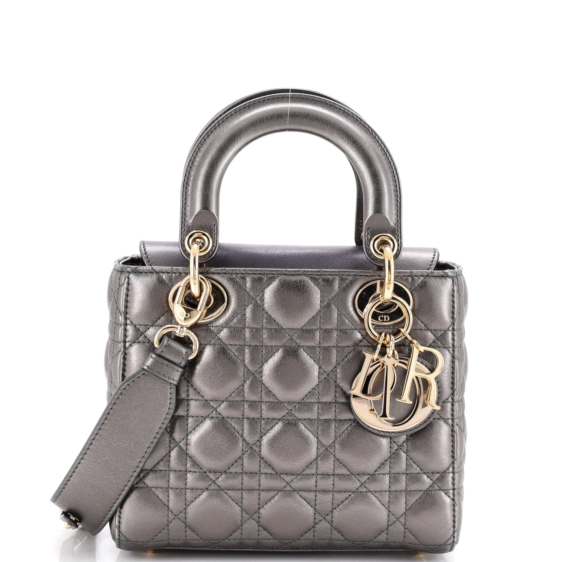 My ABCDior Lady Dior Bag Metallic Cannage Quilt Leather