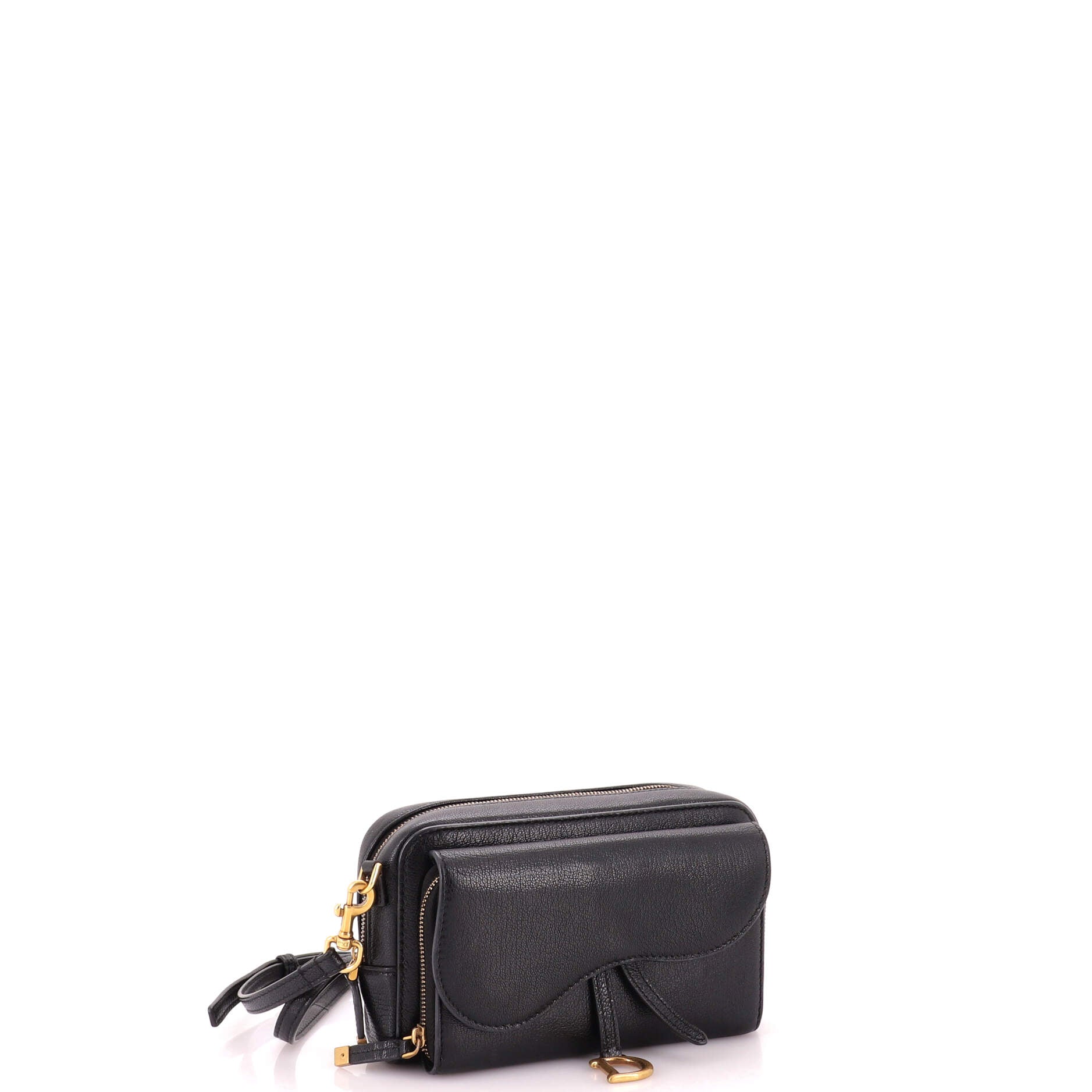 Saddle Double Crossbody Pouch Leather - Image 2