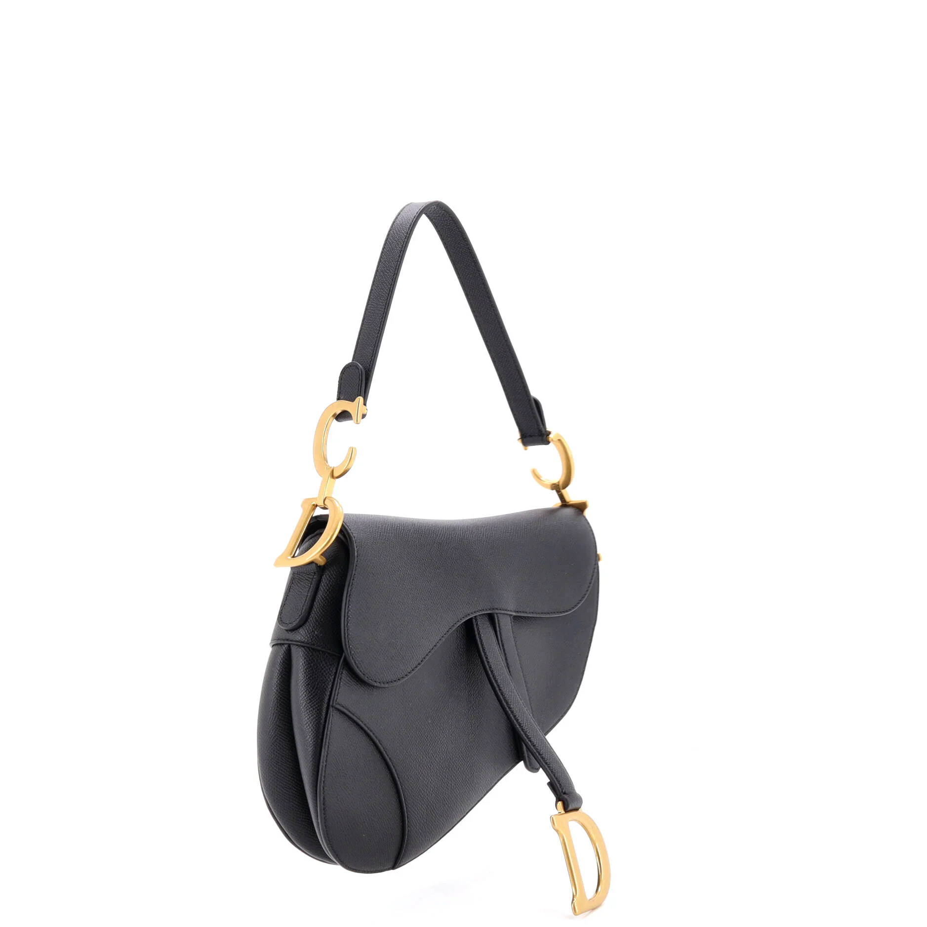 Saddle Handbag with Strap Leather Medium - Image 2