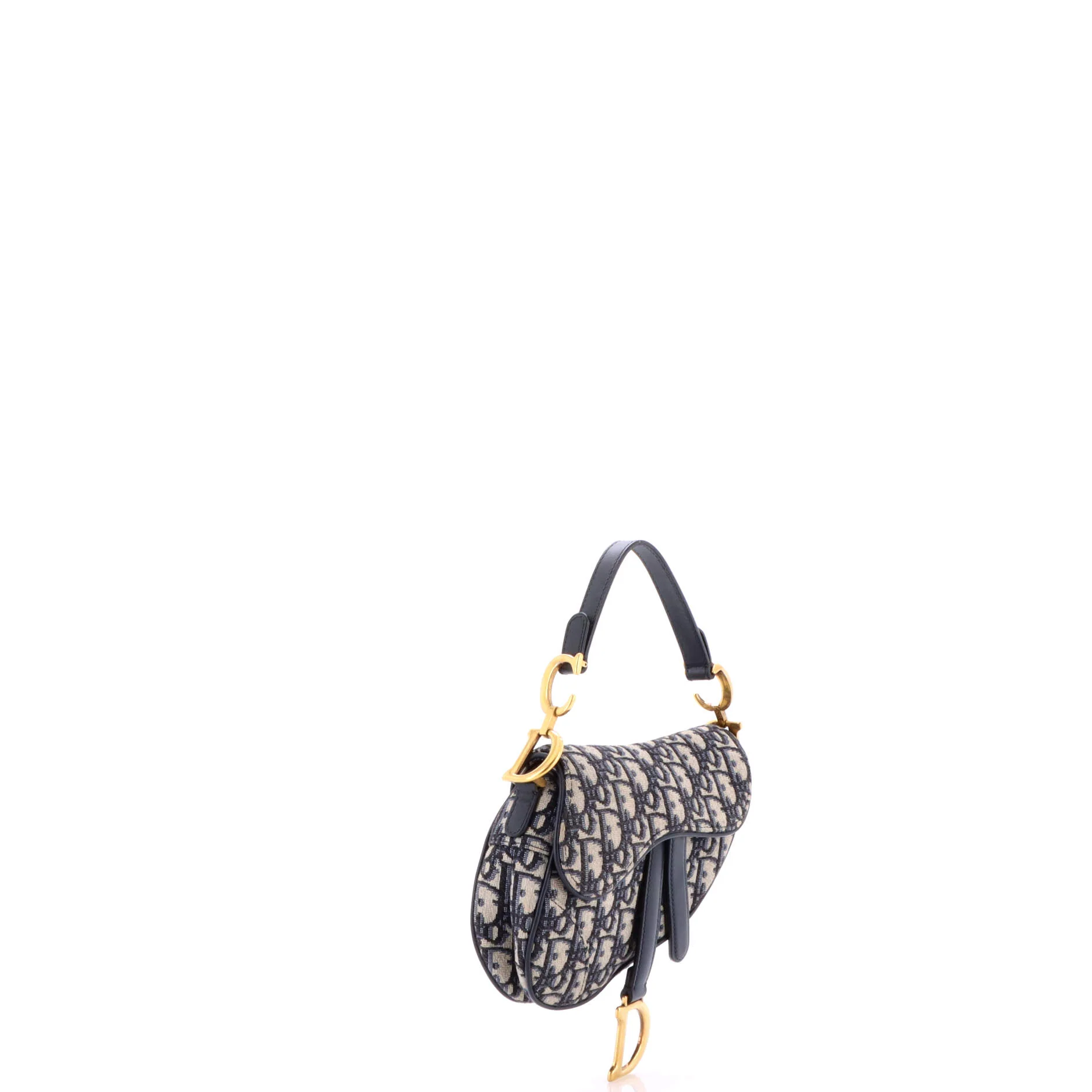 Saddle Handbag with Strap Oblique Canvas Mini - Image 2