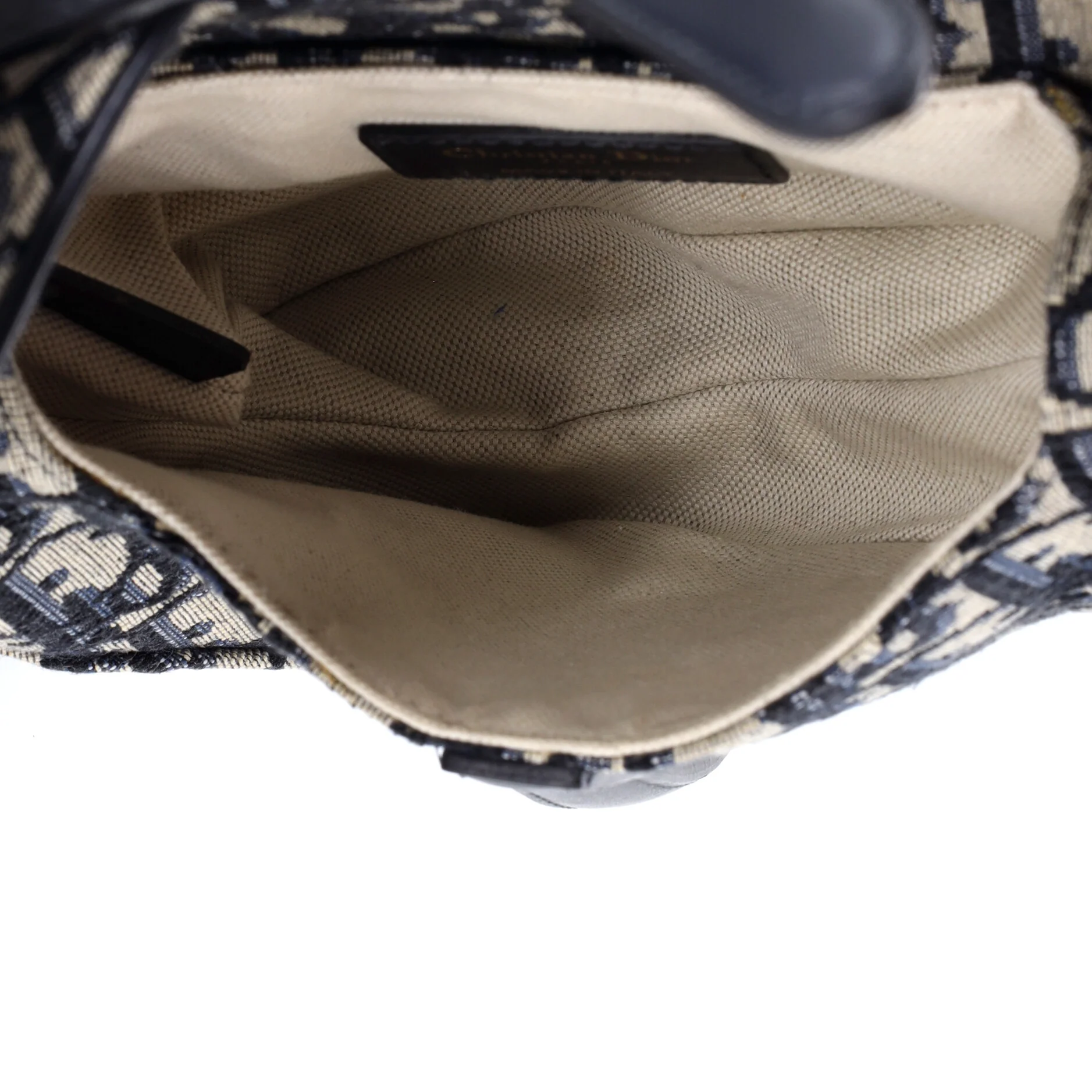 Saddle Handbag with Strap Oblique Canvas Mini - Image 5