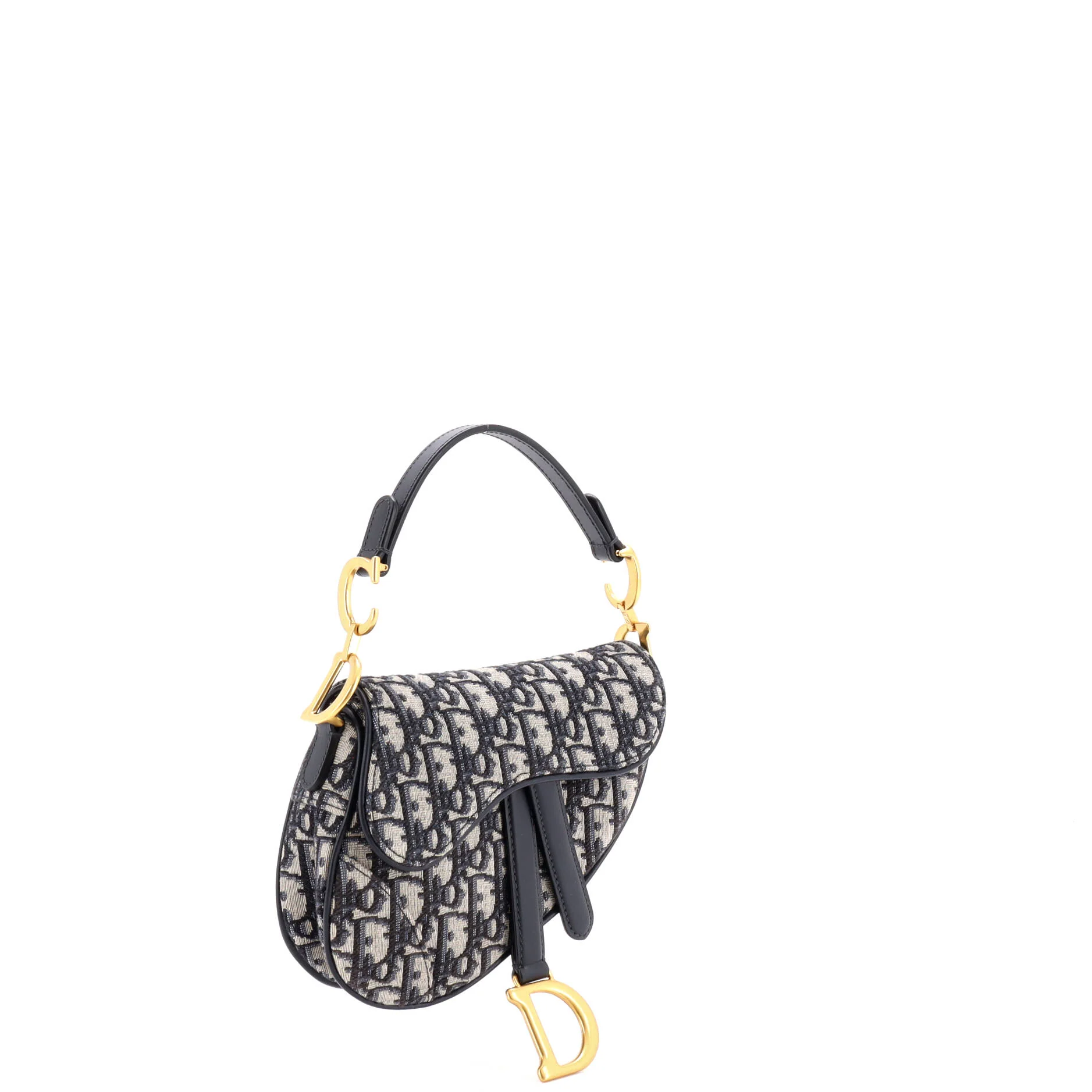 Saddle Handbag with Strap Oblique Canvas Mini - Image 2