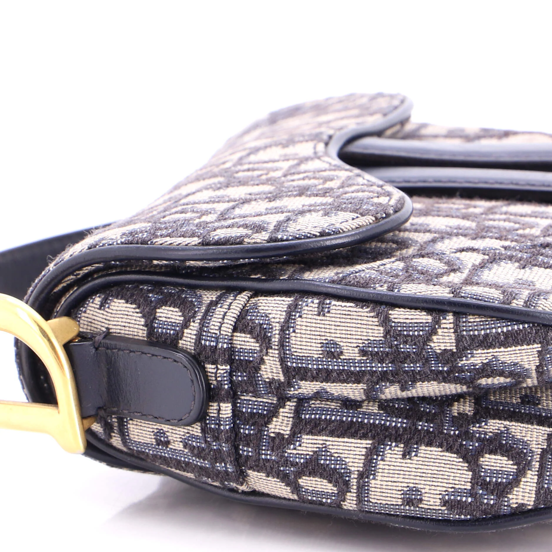Saddle Handbag with Strap Oblique Canvas Mini - Image 6