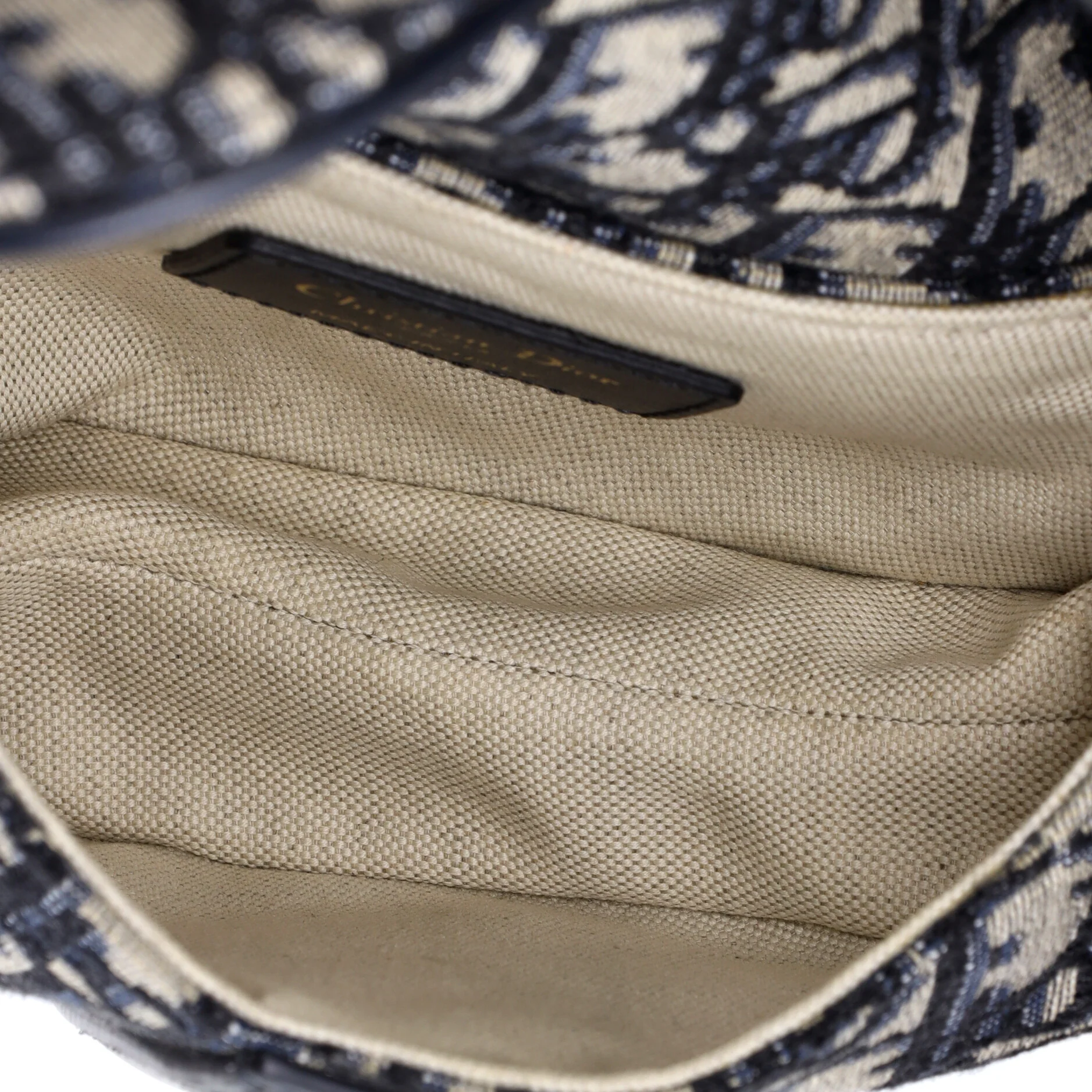 Saddle Handbag with Strap Oblique Canvas Mini - Image 5