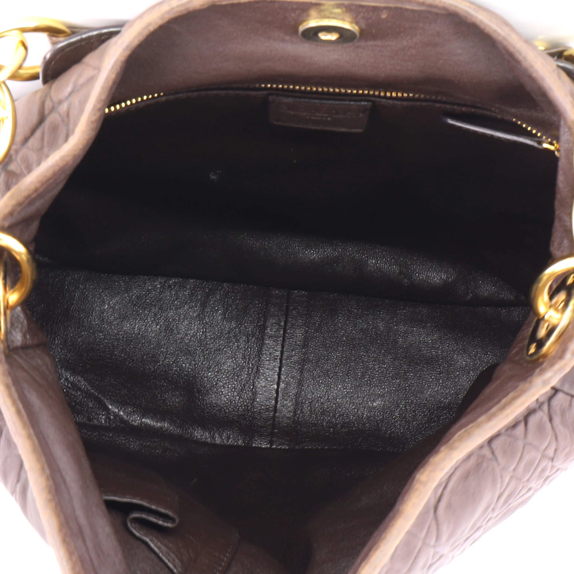 Soft Lady Chain Hobo Cannage Quilt Leather Medium - Image 5
