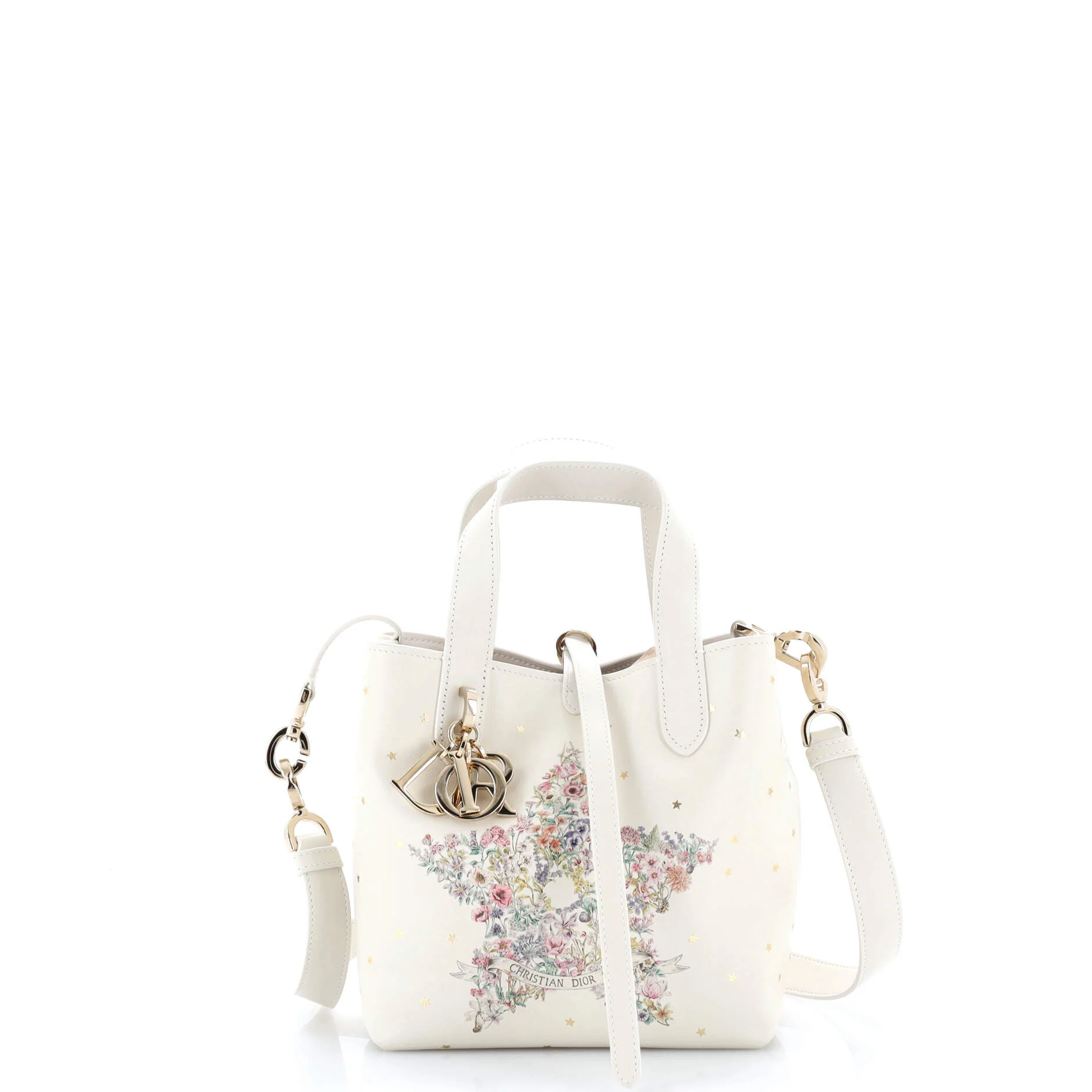 Toujours Vertical Tote Bag Printed Leather Small