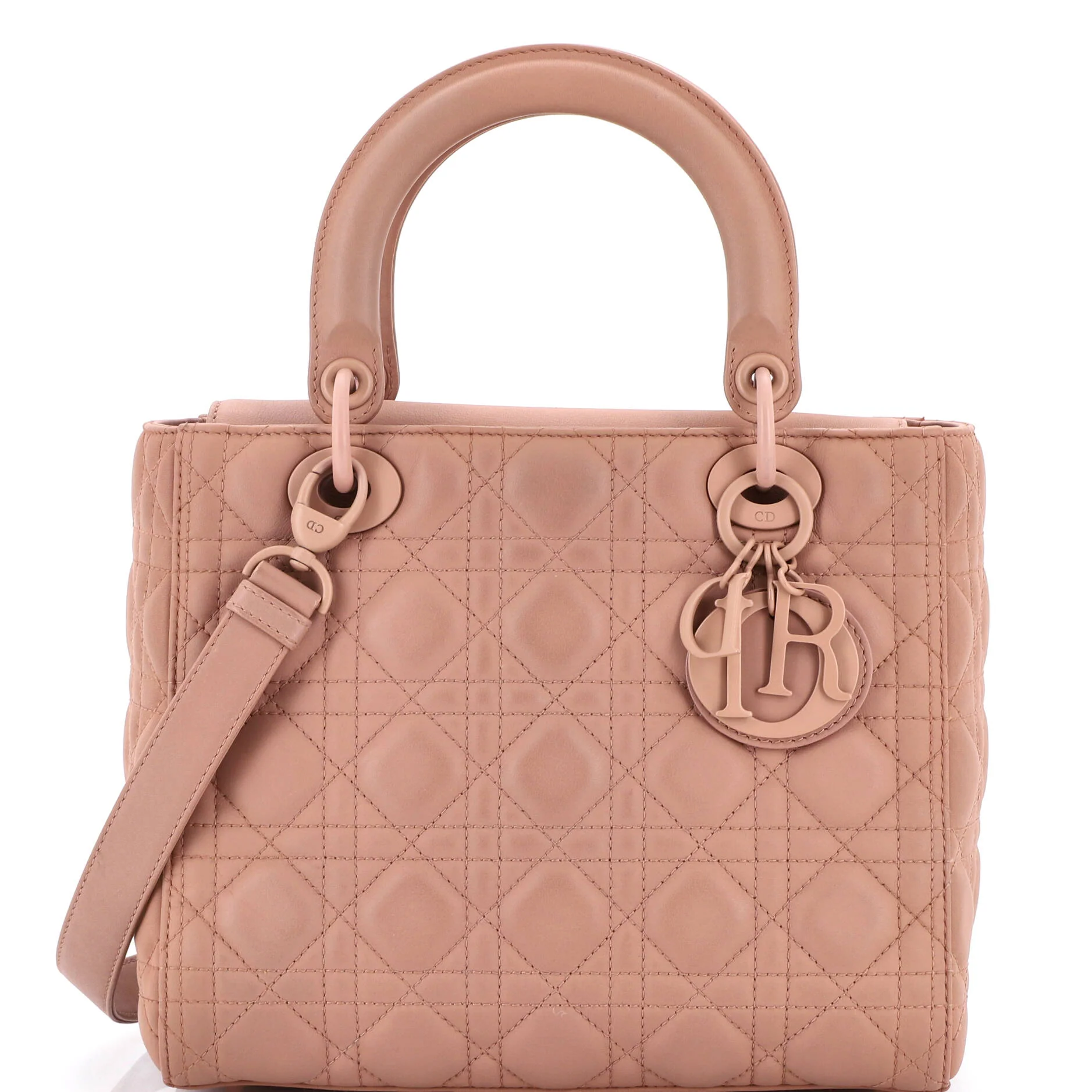 Ultra Matte Lady Dior Bag Cannage Quilt Calfskin Medium