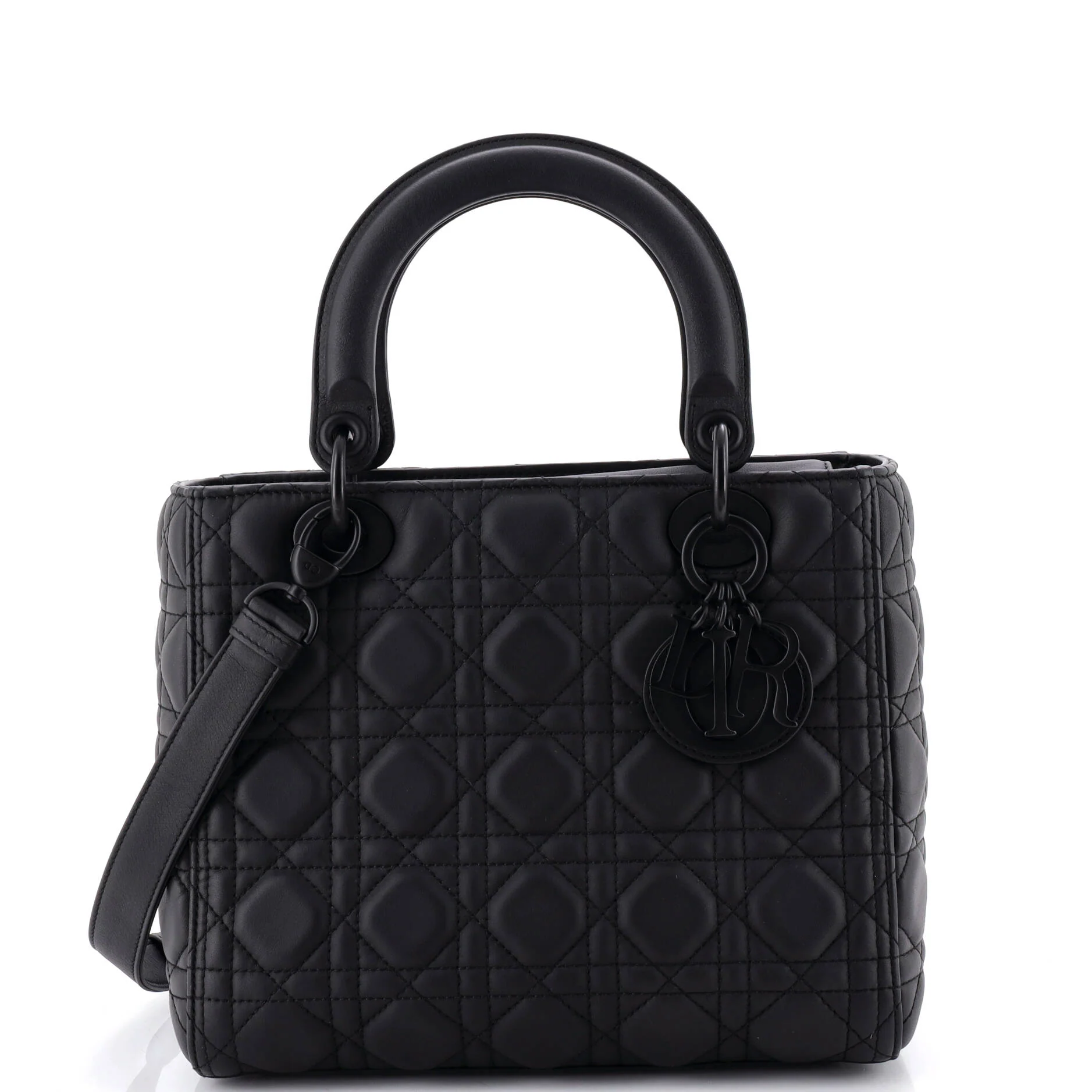 Ultra Matte Lady Dior Bag Cannage Quilt Calfskin Medium